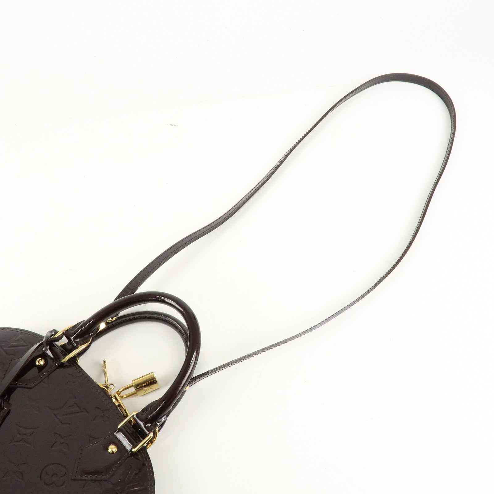 Louis Vuitton Monogram Vernis Alma BB 2Way Bag Amarante M91678 Used