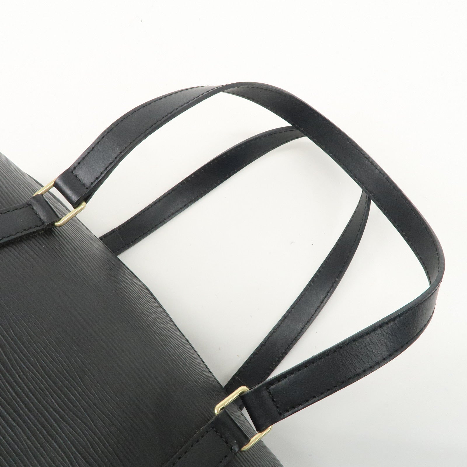 Louis Vuitton Epi Soufflot & Pouch Hand Bag Noir Black M52862 Used