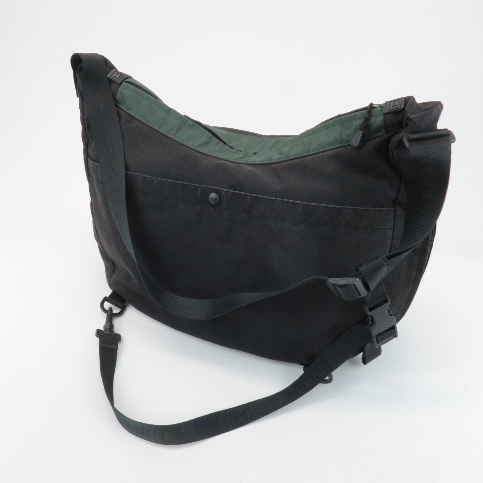 CHANEL COCO Mark Sportline Canvas Shoulder Bag A23289 Used