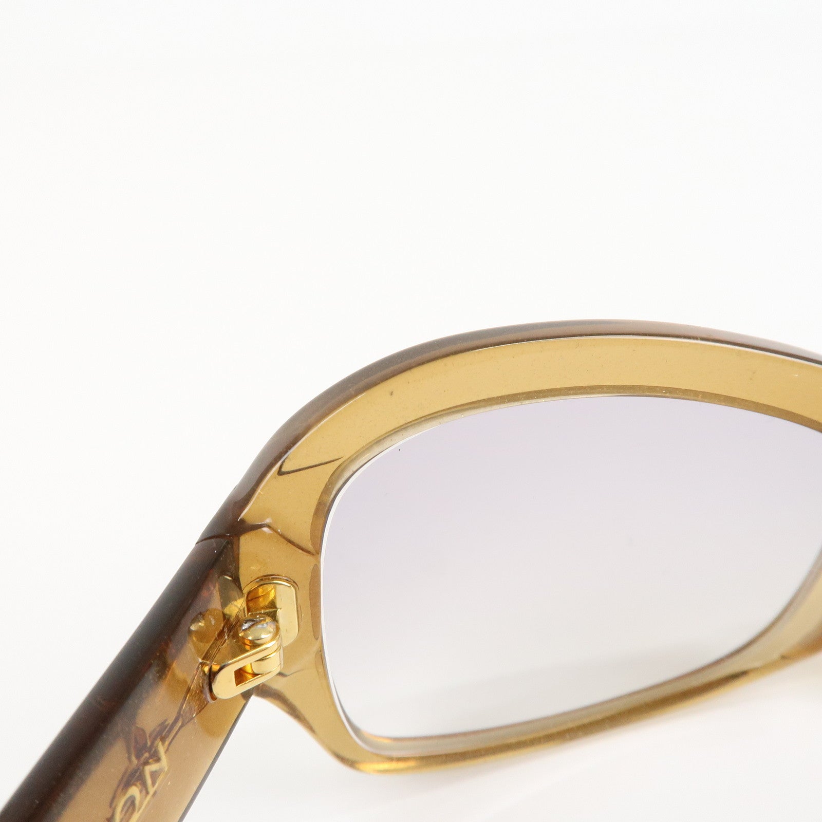 Louis Vuitton Obsession PM Sunglasses Clear Brown 56□16 Z0381E Used