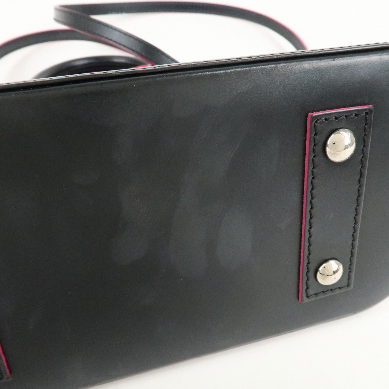 Louis Vuitton Epi Alma BB 2Way Shoulder Bag Noir Pink M54160 Used