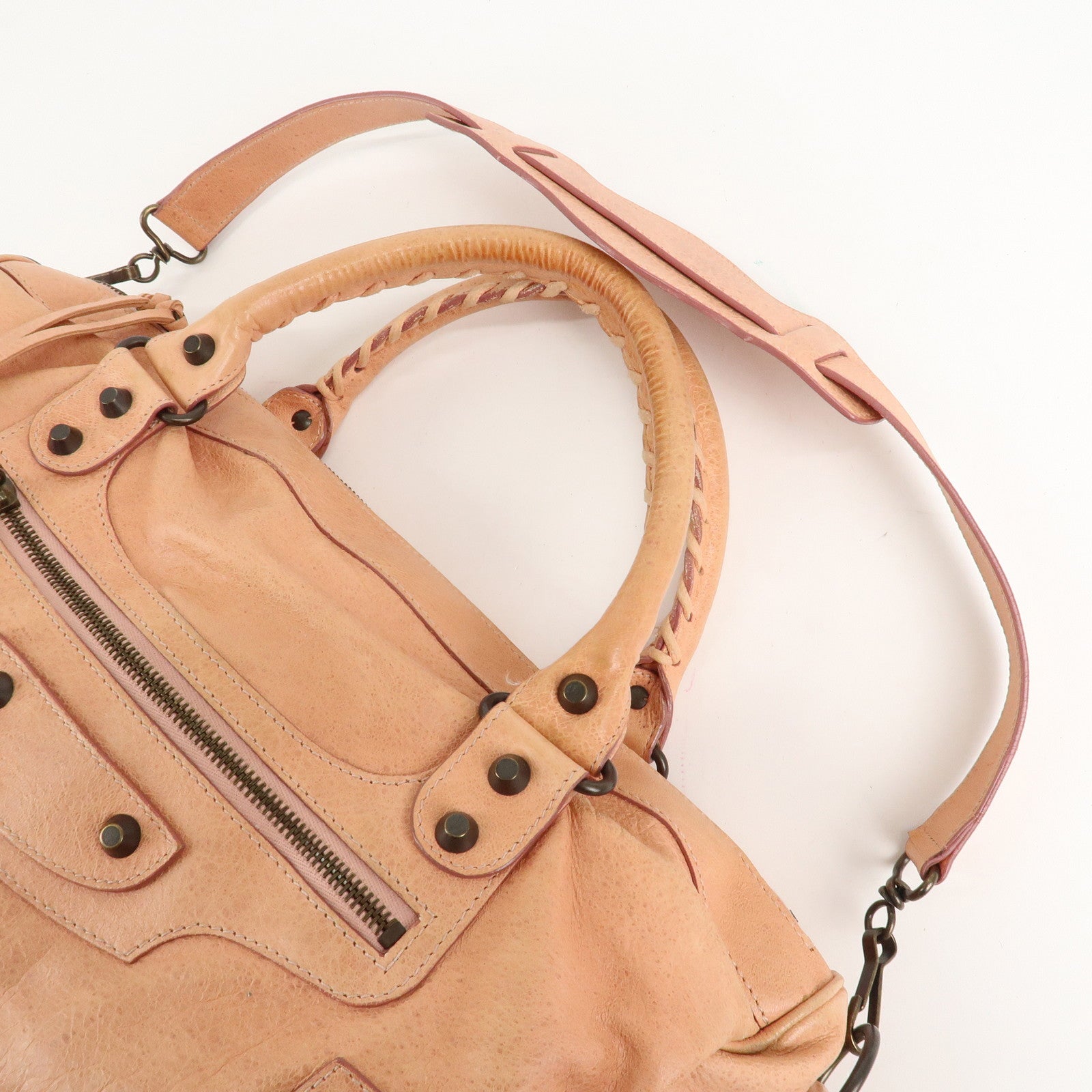 BALENCIAGA The Twiggy Leather 2way Bag Shoulder Bag 128523 Used