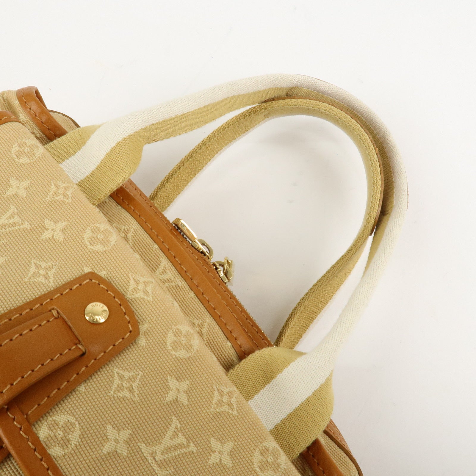 Louis Vuitton Monogram Mini Sac Mary Kate Hand Bag Beige M92508 Used