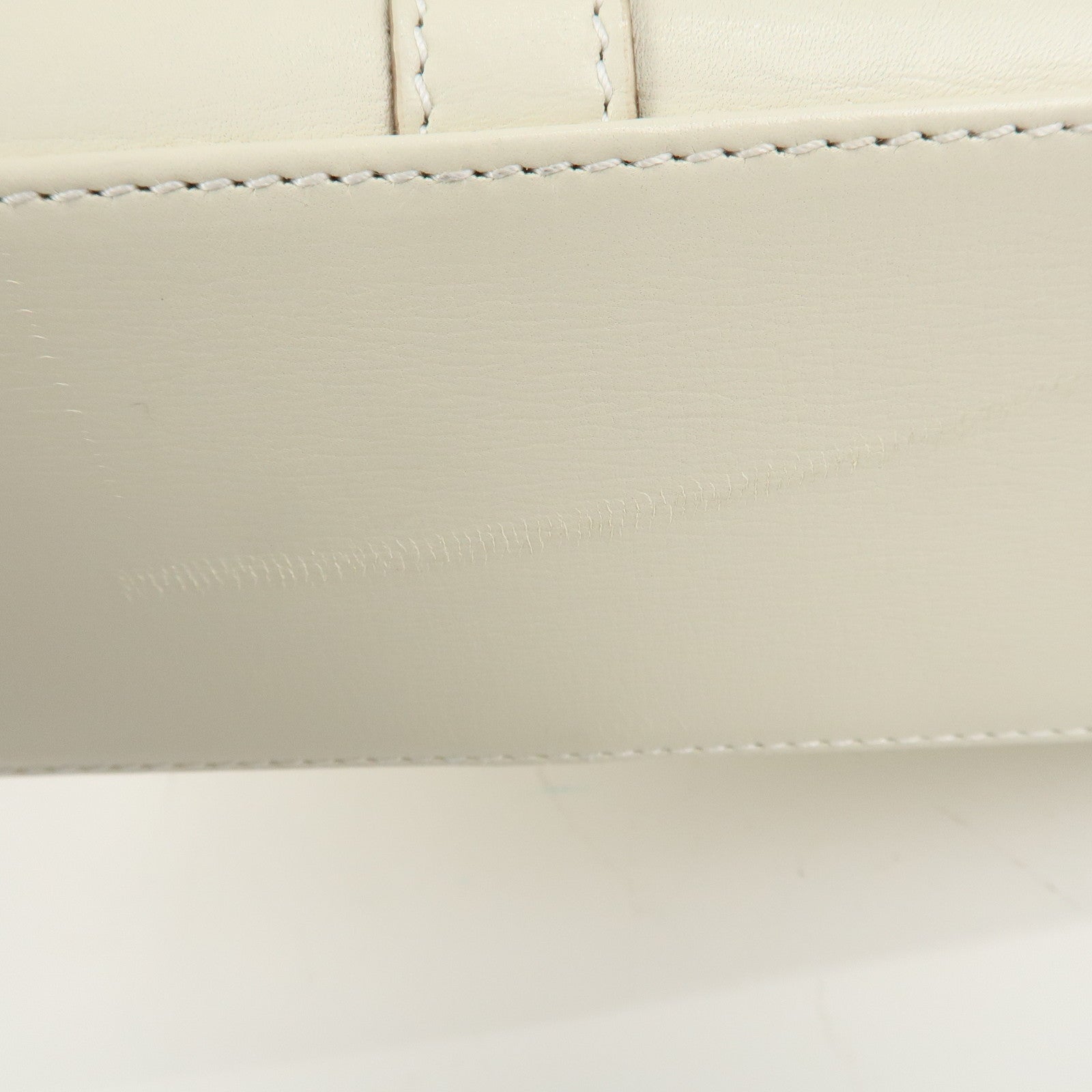 GUCCI Jackie Leather Shoulder Bag Hand Bag White 1721 Used