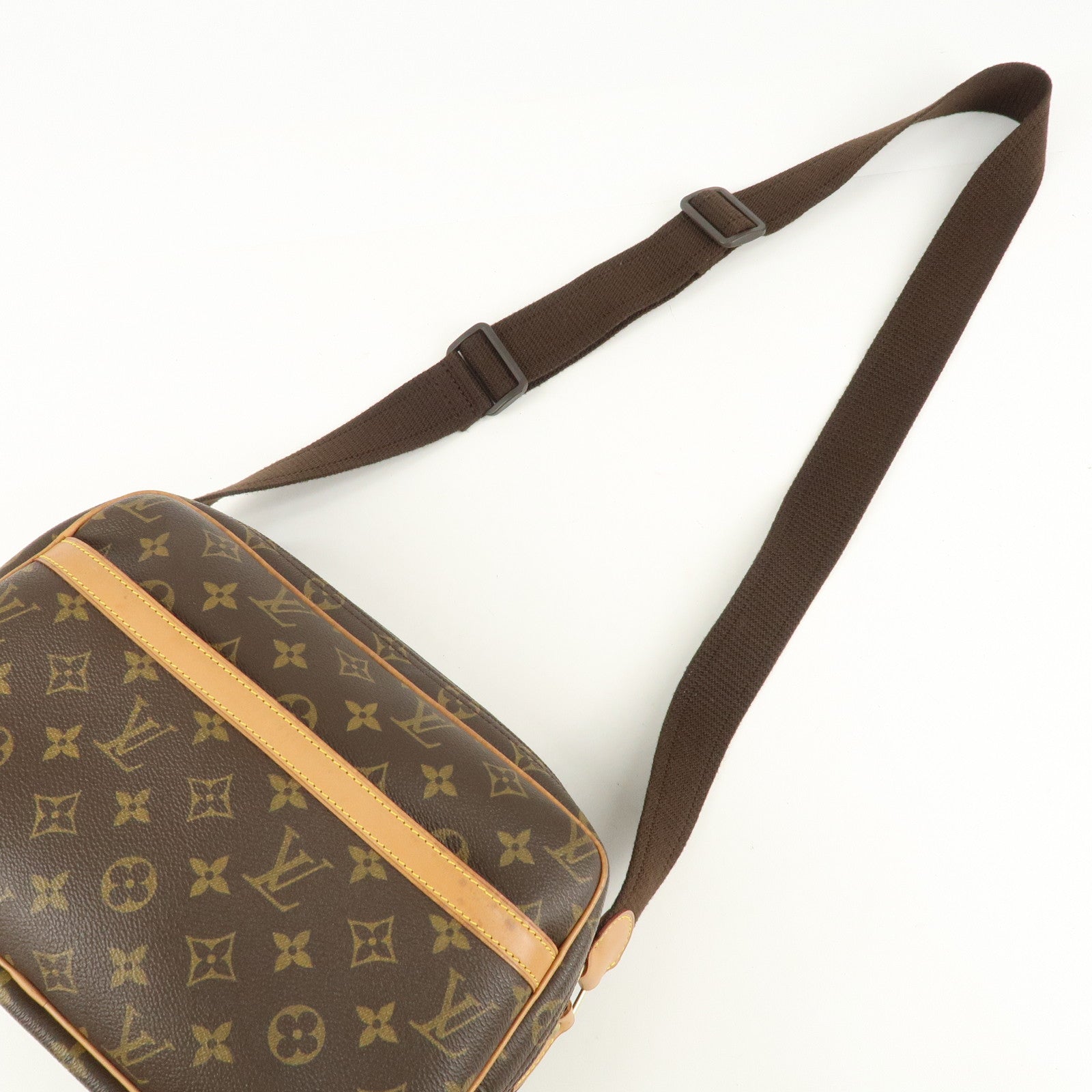 Louis Vuitton Monogram Reporter PM Shoulder Bag Brown M45254 Used