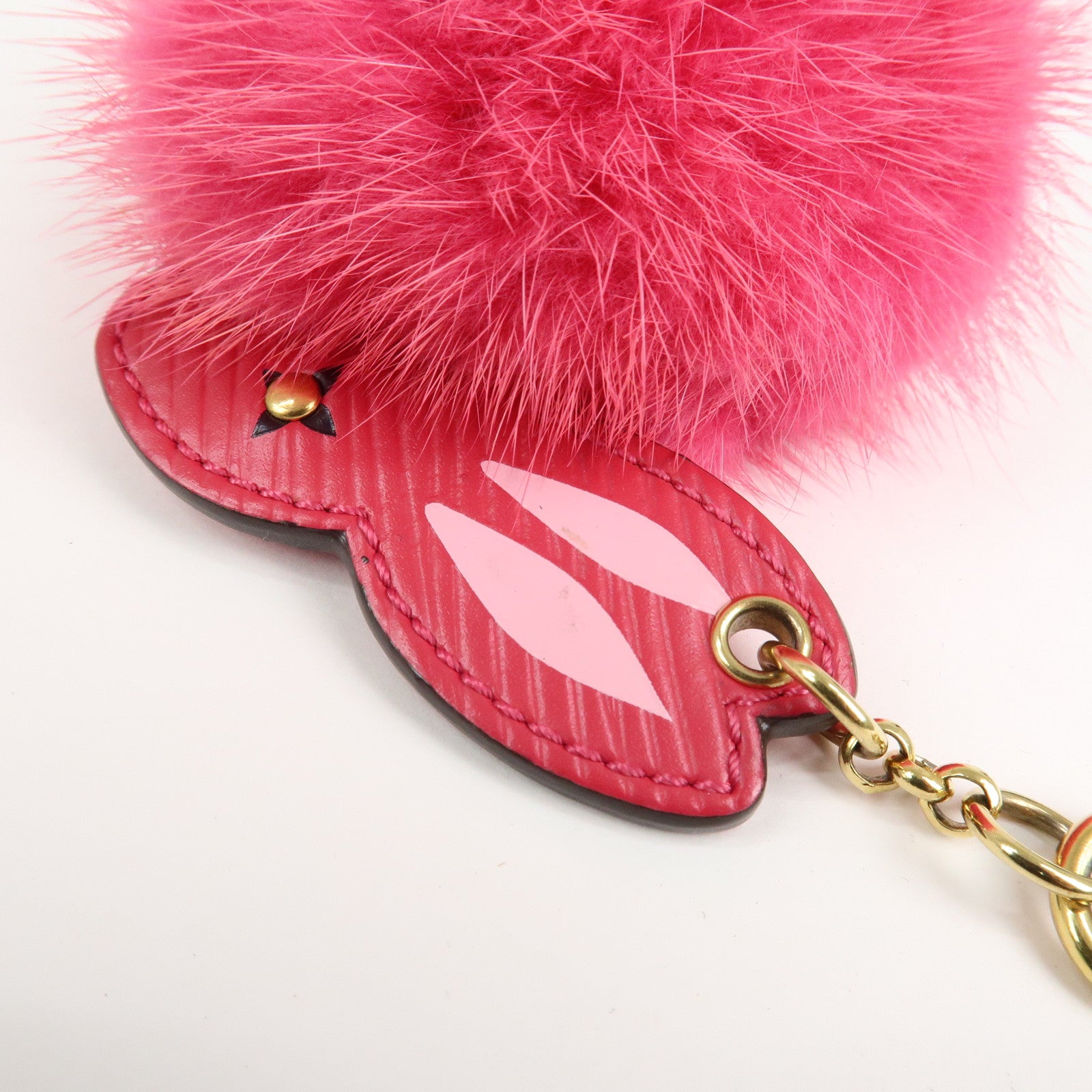 Louis Vuitton Porte Cles Mother's Day Fur Bag Charm Rabbit M62571 Used