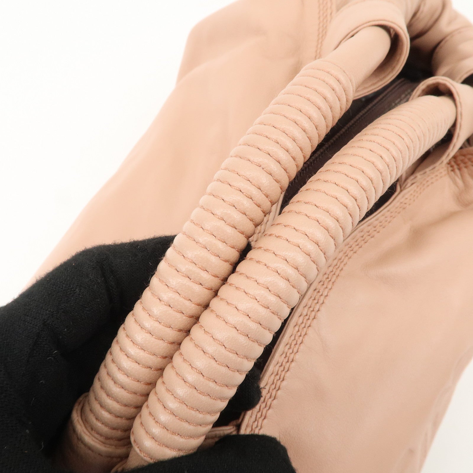 LOEWE Anagram Leather Nappa Aire Hand Bag Pink Used