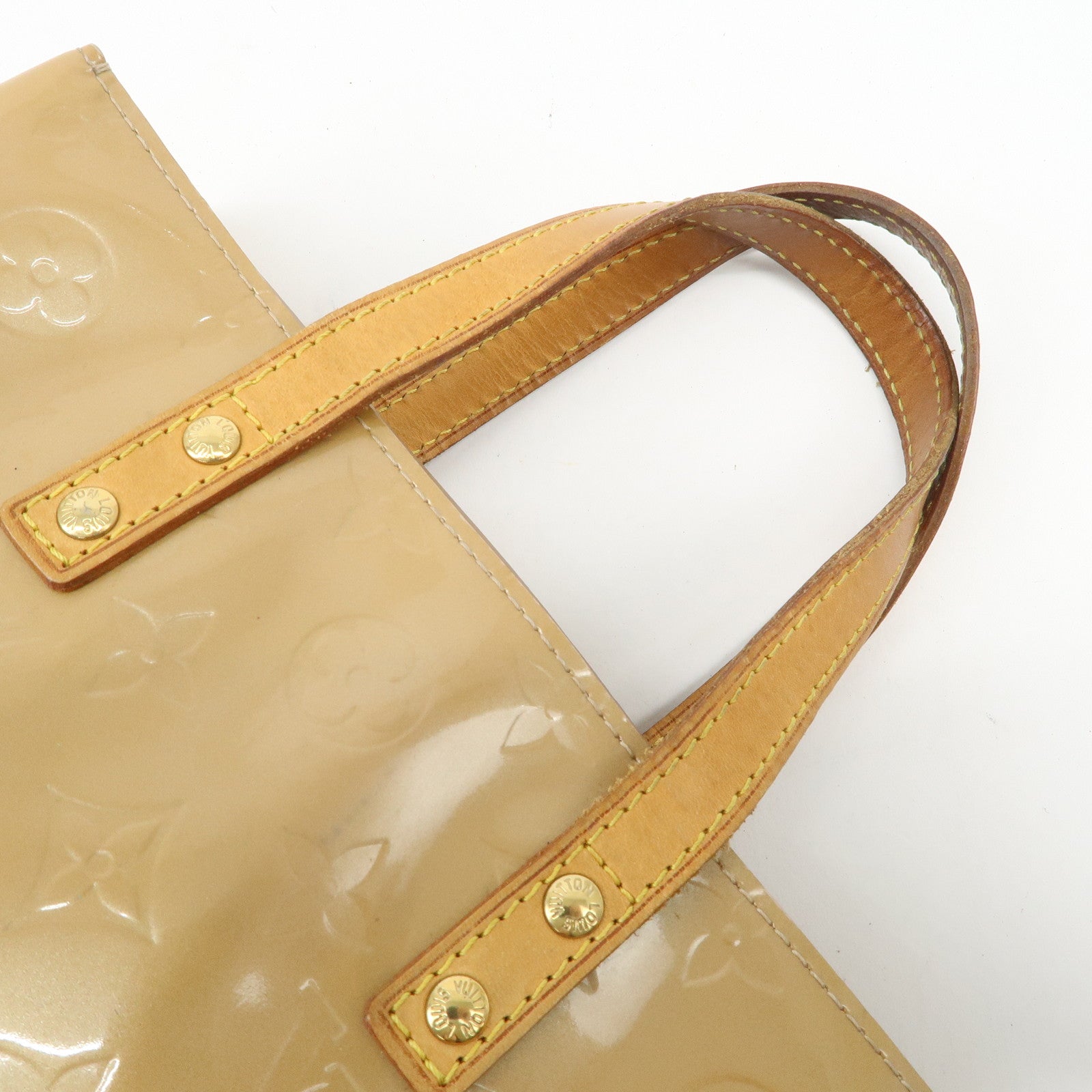 Louis Vuitton Monogram Vernis Lead PM Hand Bag Noisette M91334 Used