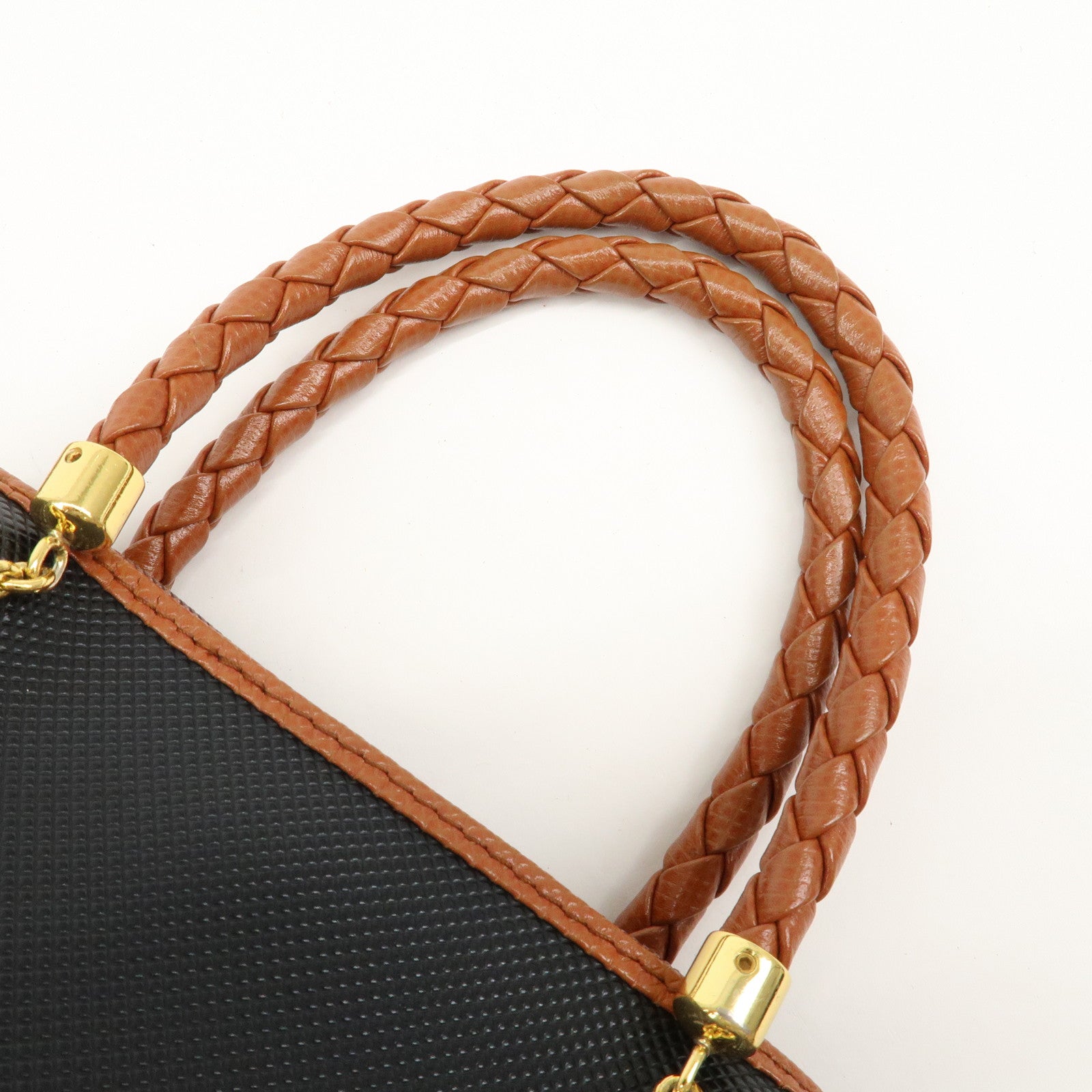BOTTEGA VENETA Intrecciato PVC Leather Marco Polo Tassel Hand Bag Used