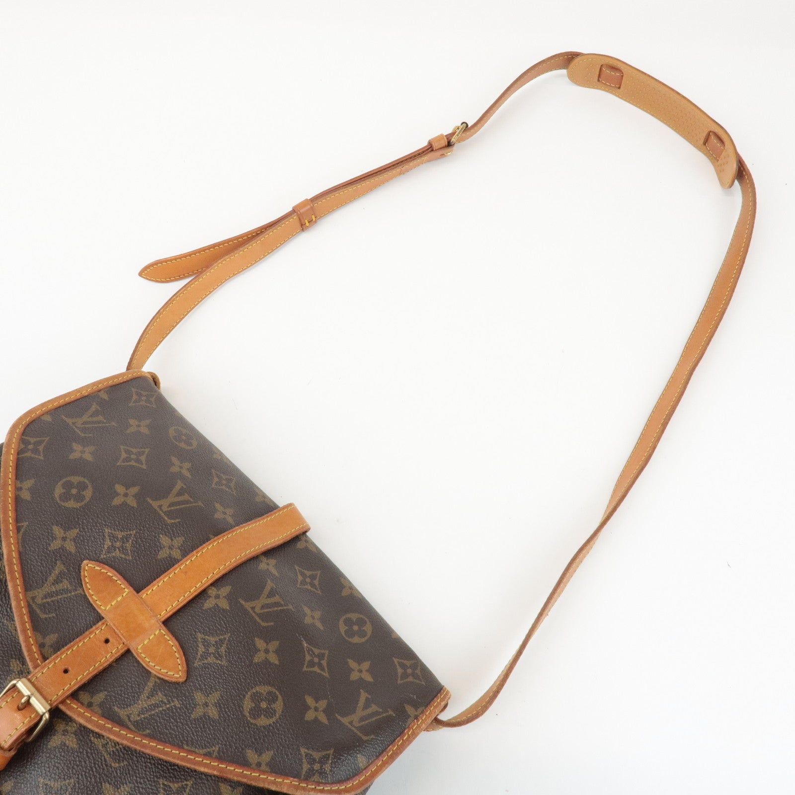 Louis Vuitton Monogram Saumur 30 Shoulder Bag Brown M42256 Used