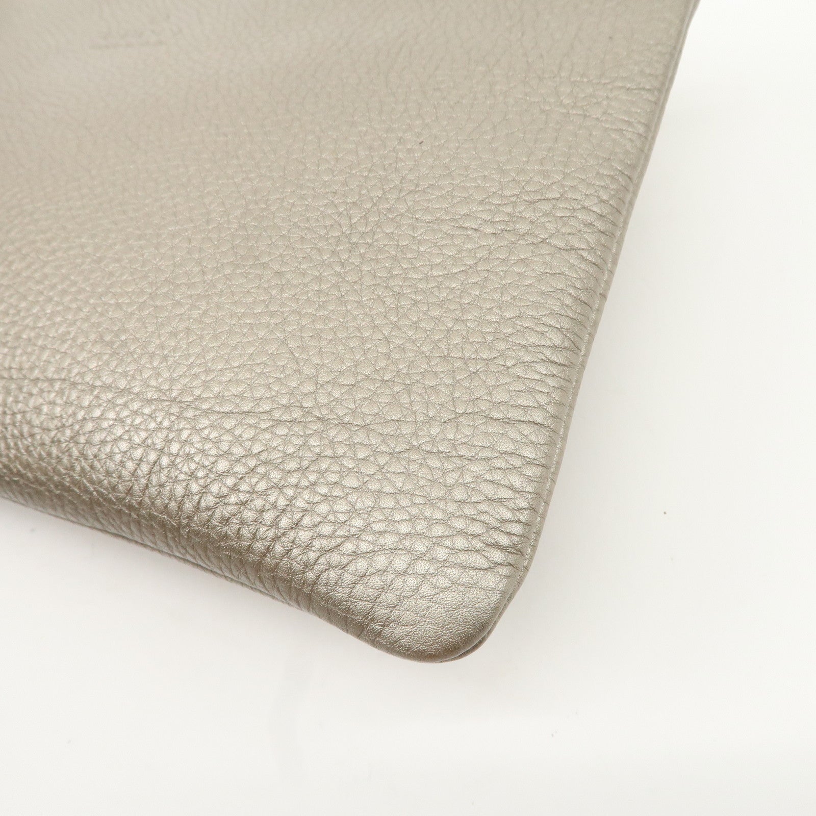 GUCCI Bamboo Leather Tassel Pouch Champaigne Beige 376854 Used