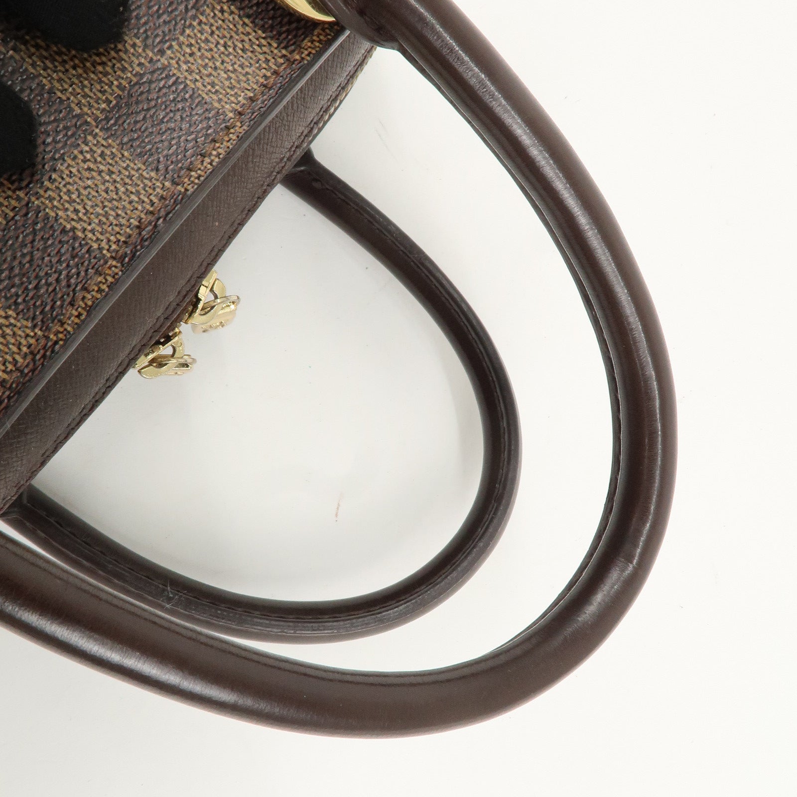 Louis Vuitton Damier Ebene Triana Hand Bag Brown N51155 Used