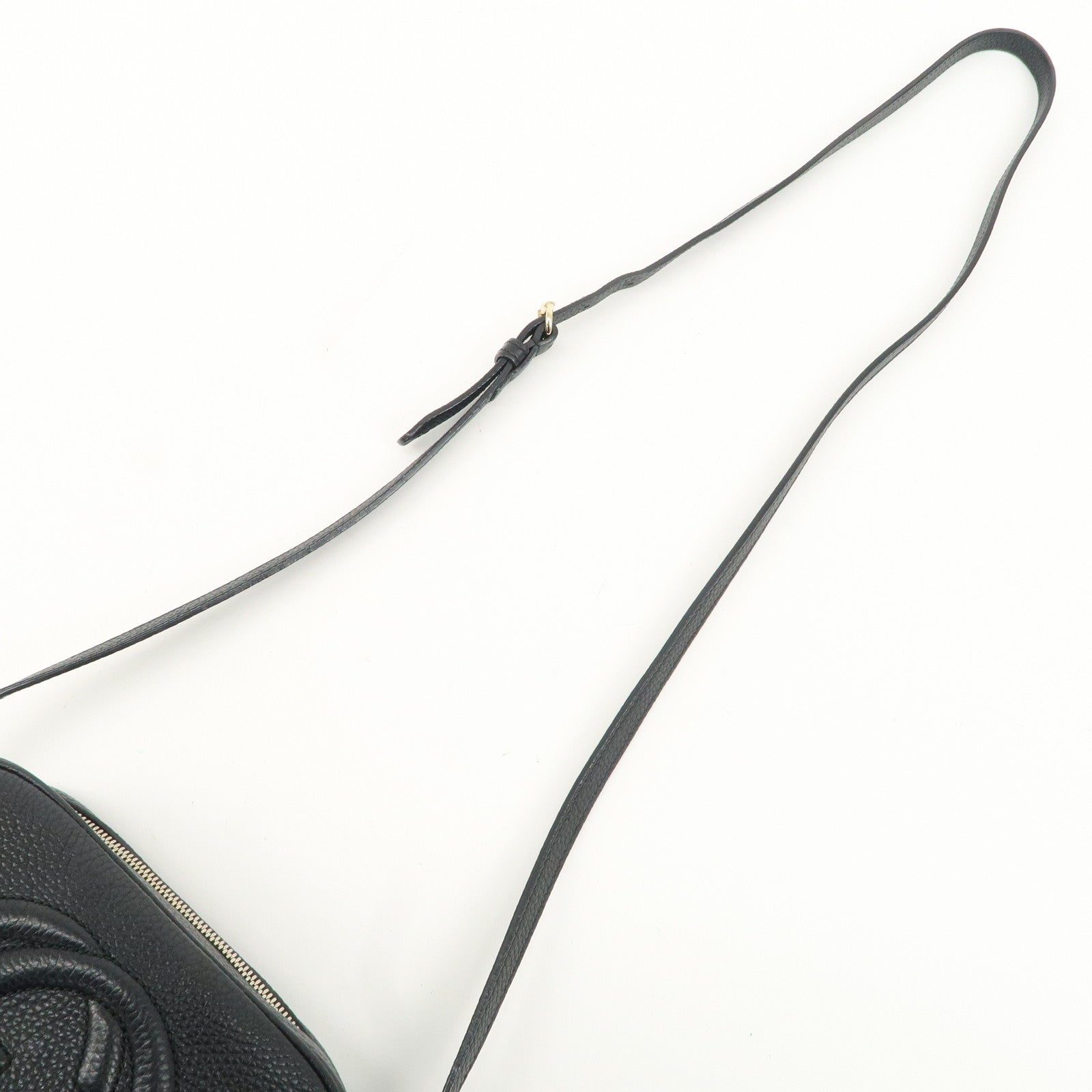 GUCCI SOHO Leather Small Disco Shoulder Bag Black 308364 Used