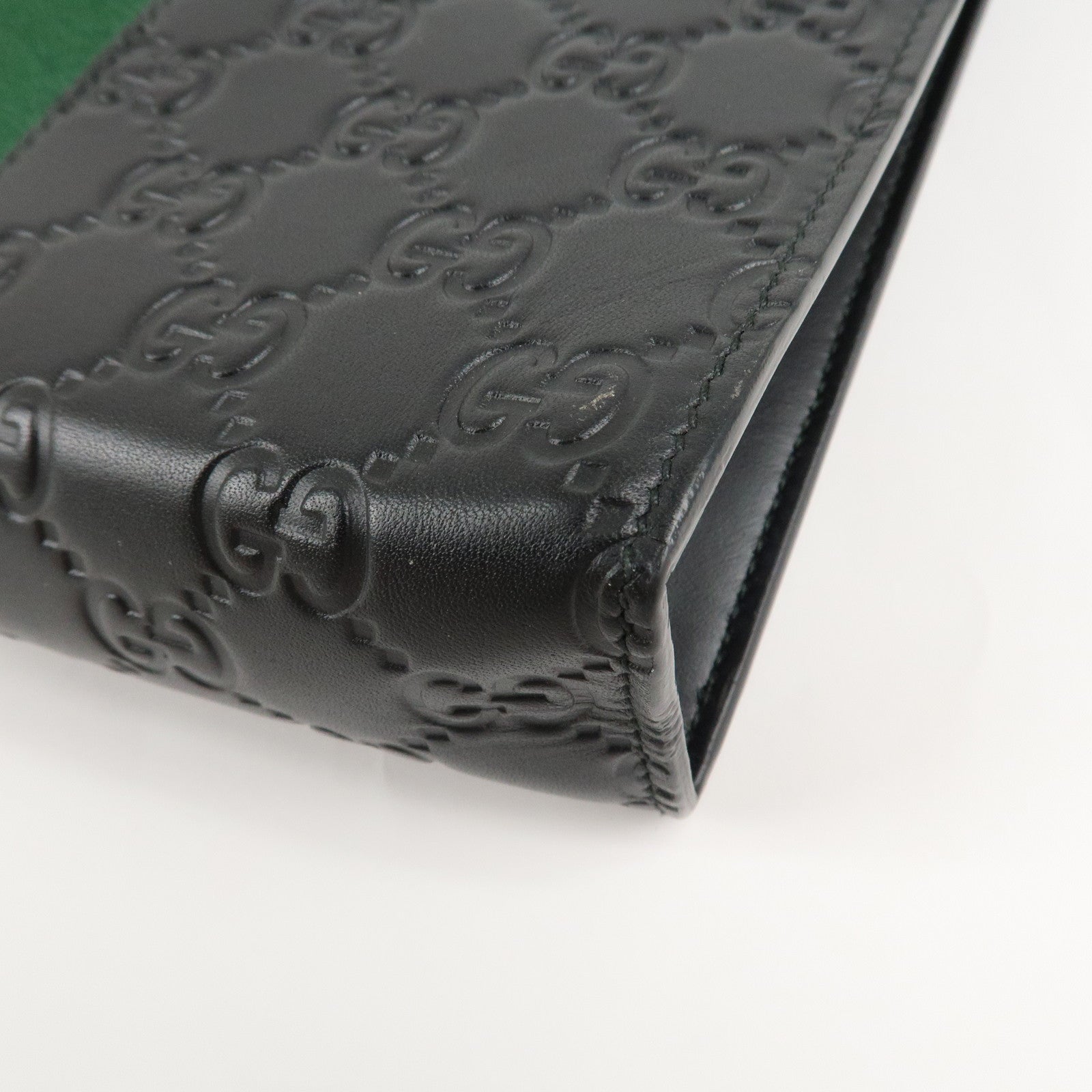 GUCCI Guccissima Sherry Guccissima Leather Clutch Bag 475316 Used