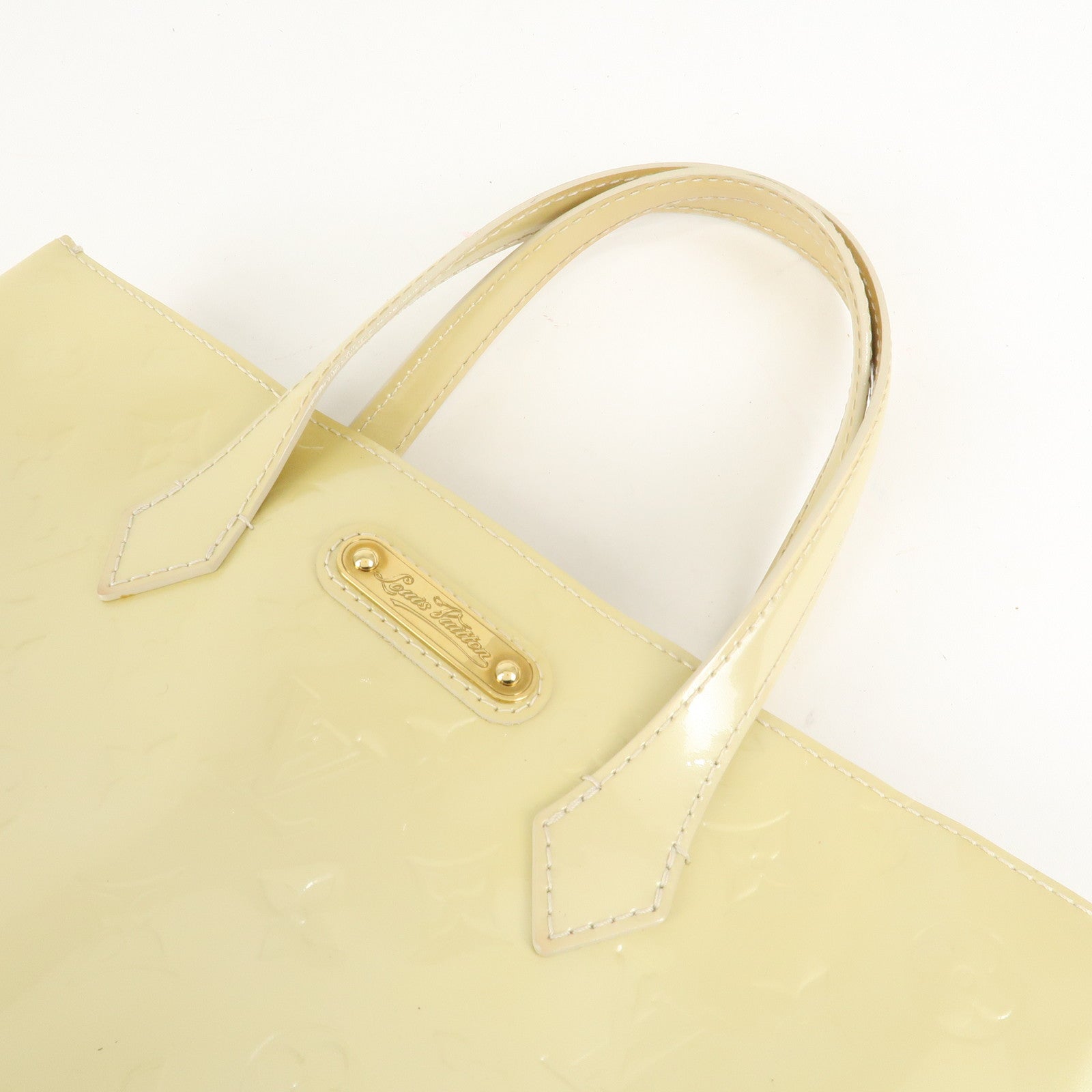 Louis Vuitton Monogram Vernis Wilshire PM Hand Bag Broncorail Used