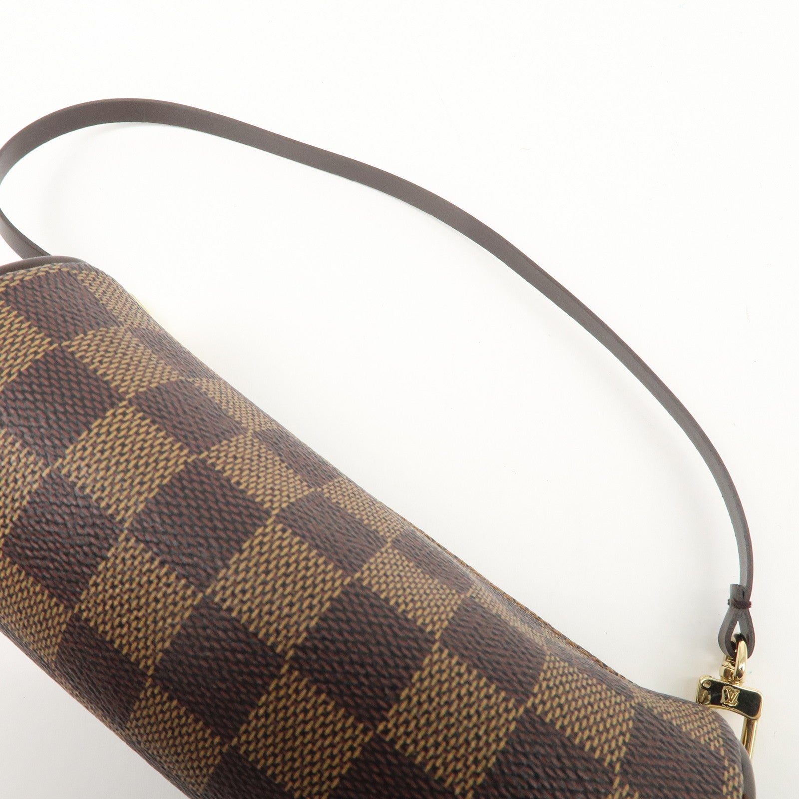 Louis Vuitton Damier Ebene Mini Pouch for Papillon Bag Brown Used