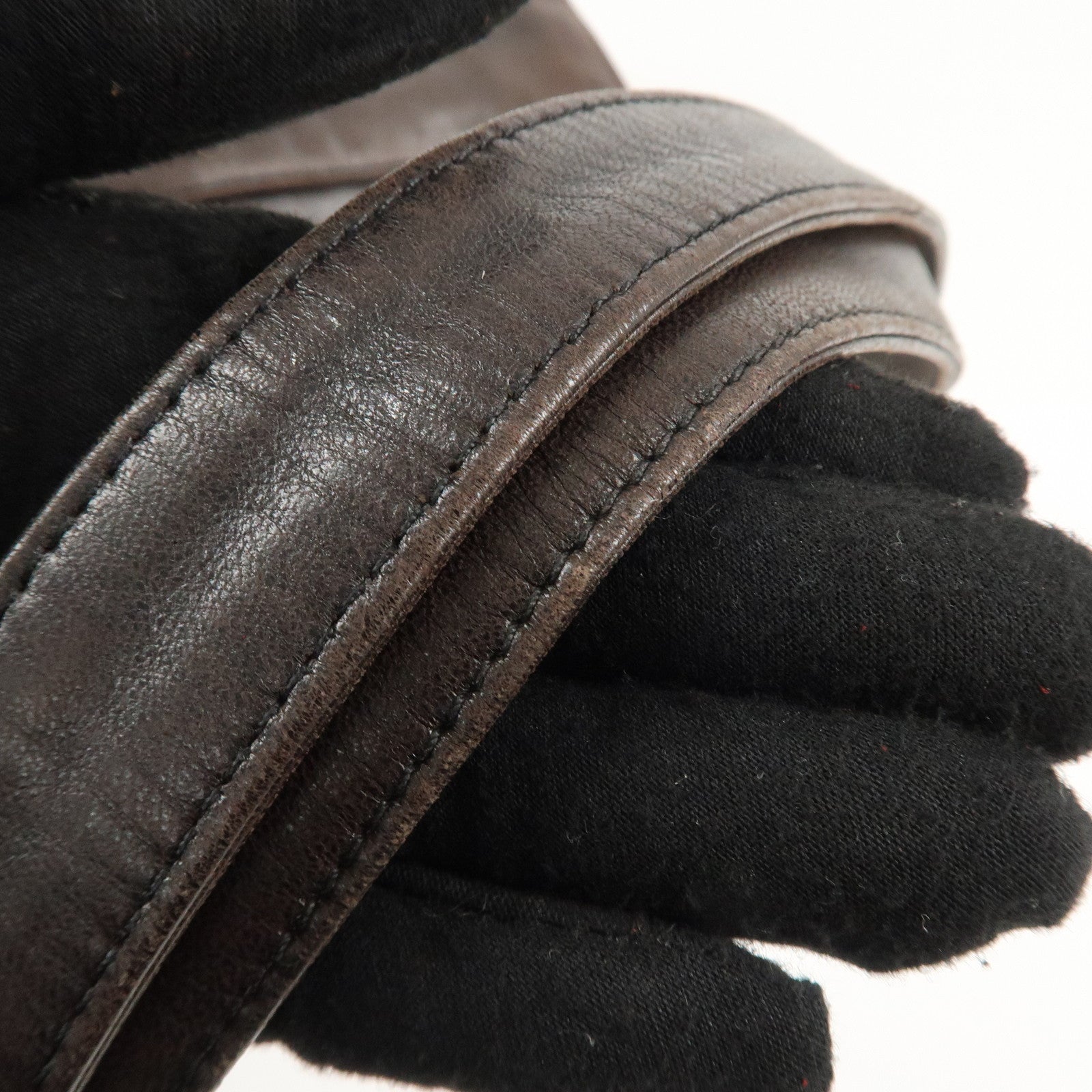 CHANEL COCO Mark Lamb Skin  Chain Shoulder Bag Brown Gold Used