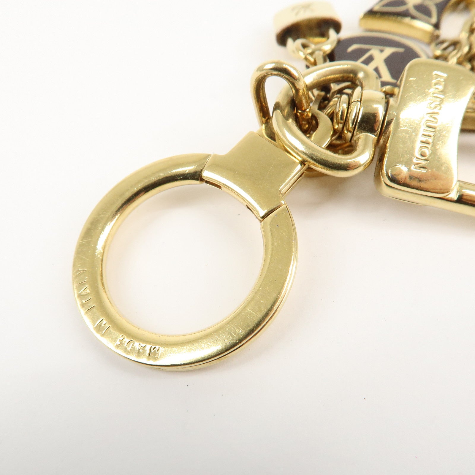 Louis Vuitton Porte Cles Pampille Bag Charm Gold Black M91929 Used