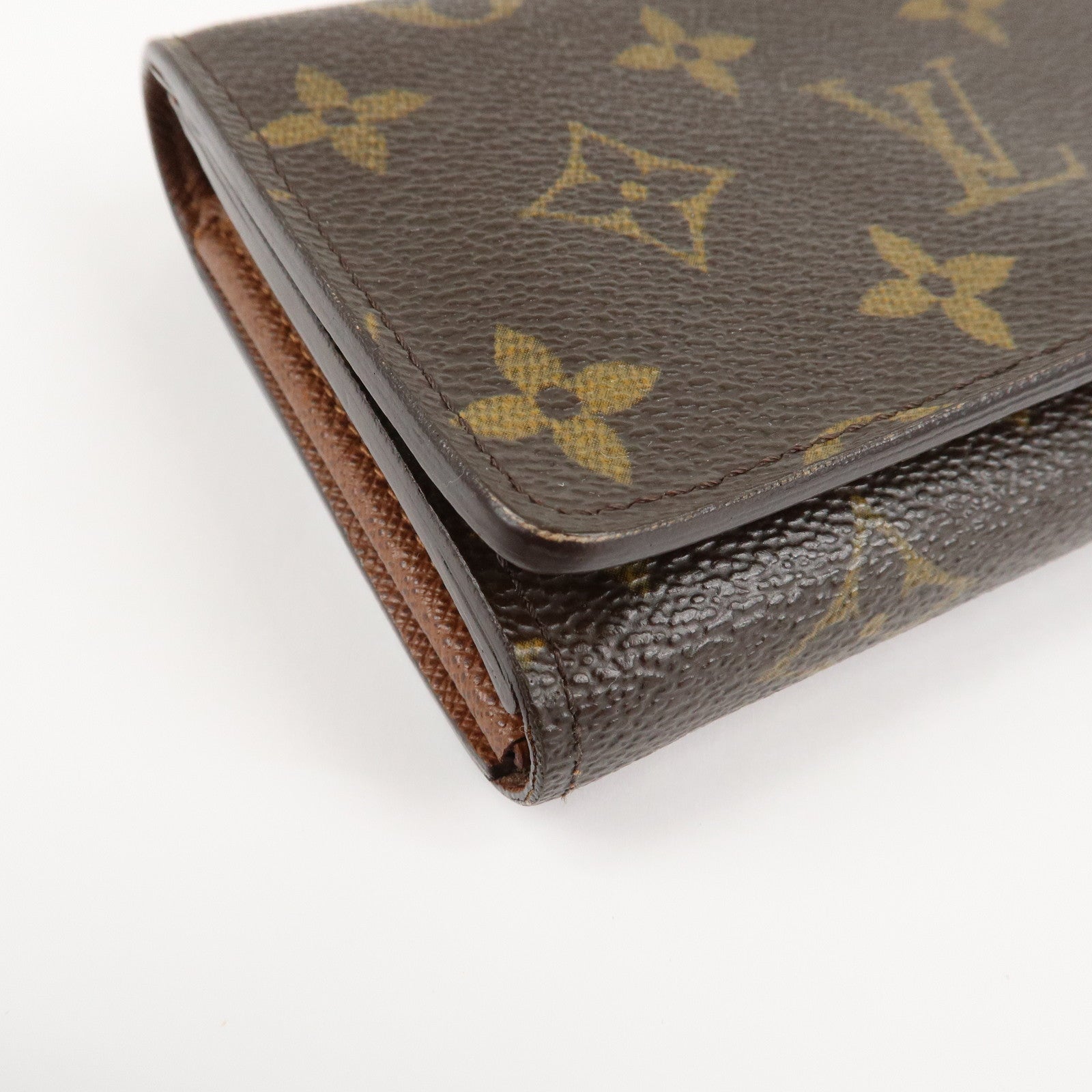 Louis Vuitton Monogram Porte Monnaie Billets Tresor Wallet M61730 Used