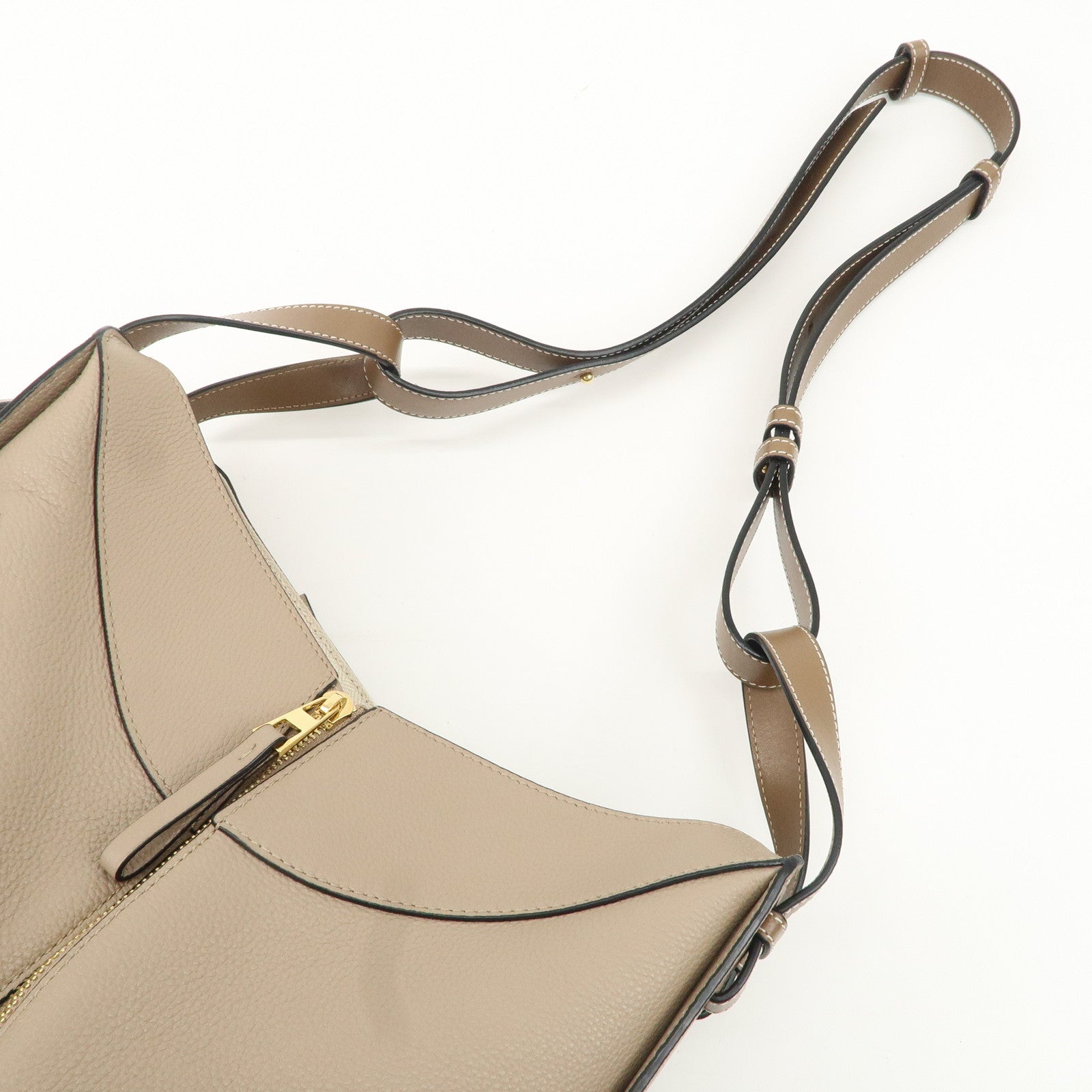 LOEWE Leather Hammock Small Shoudler Bag Beige 314.12BZ95 Used