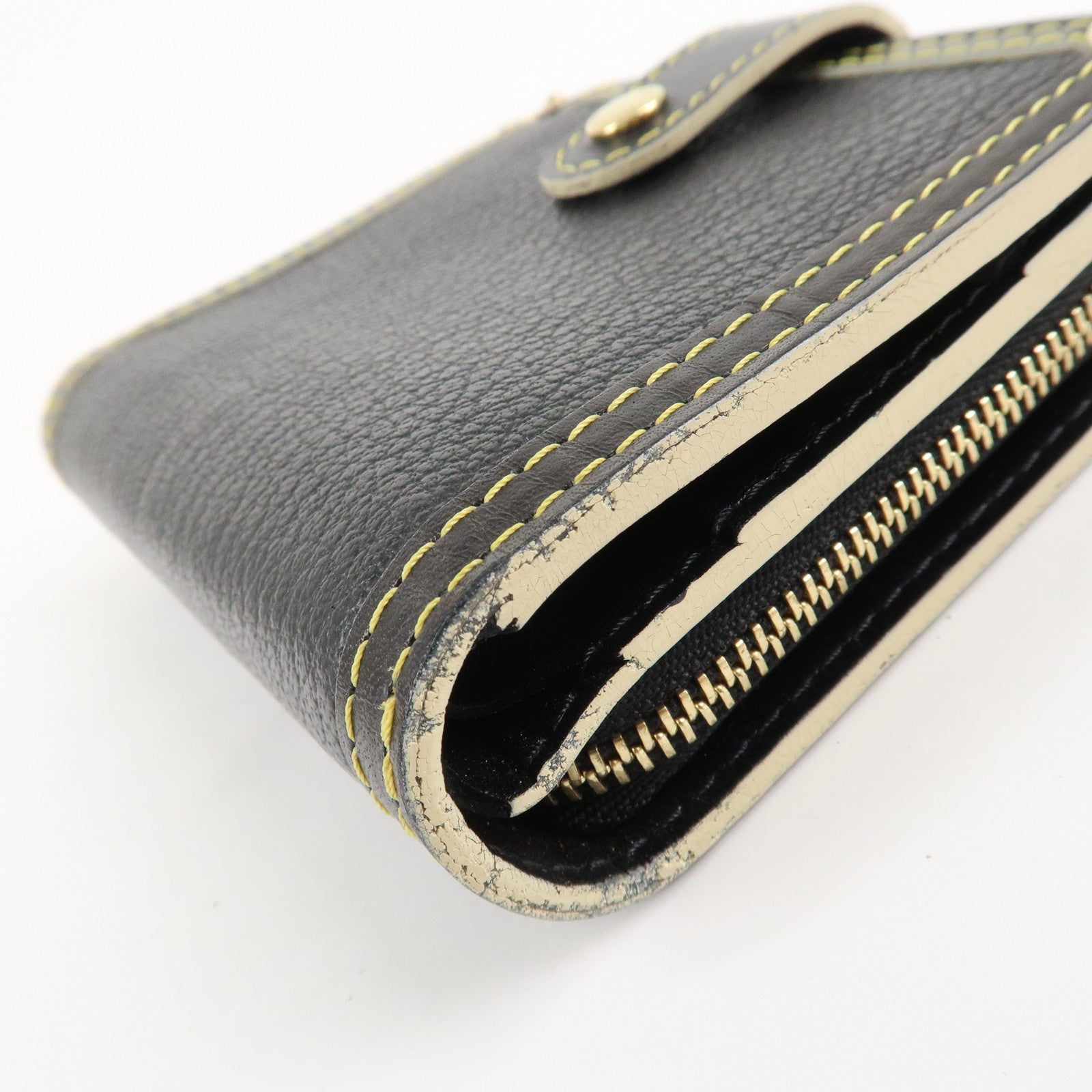 Louis Vuitton Suhali Compact Zip Bi-fold Wallet Noir M91828 Used