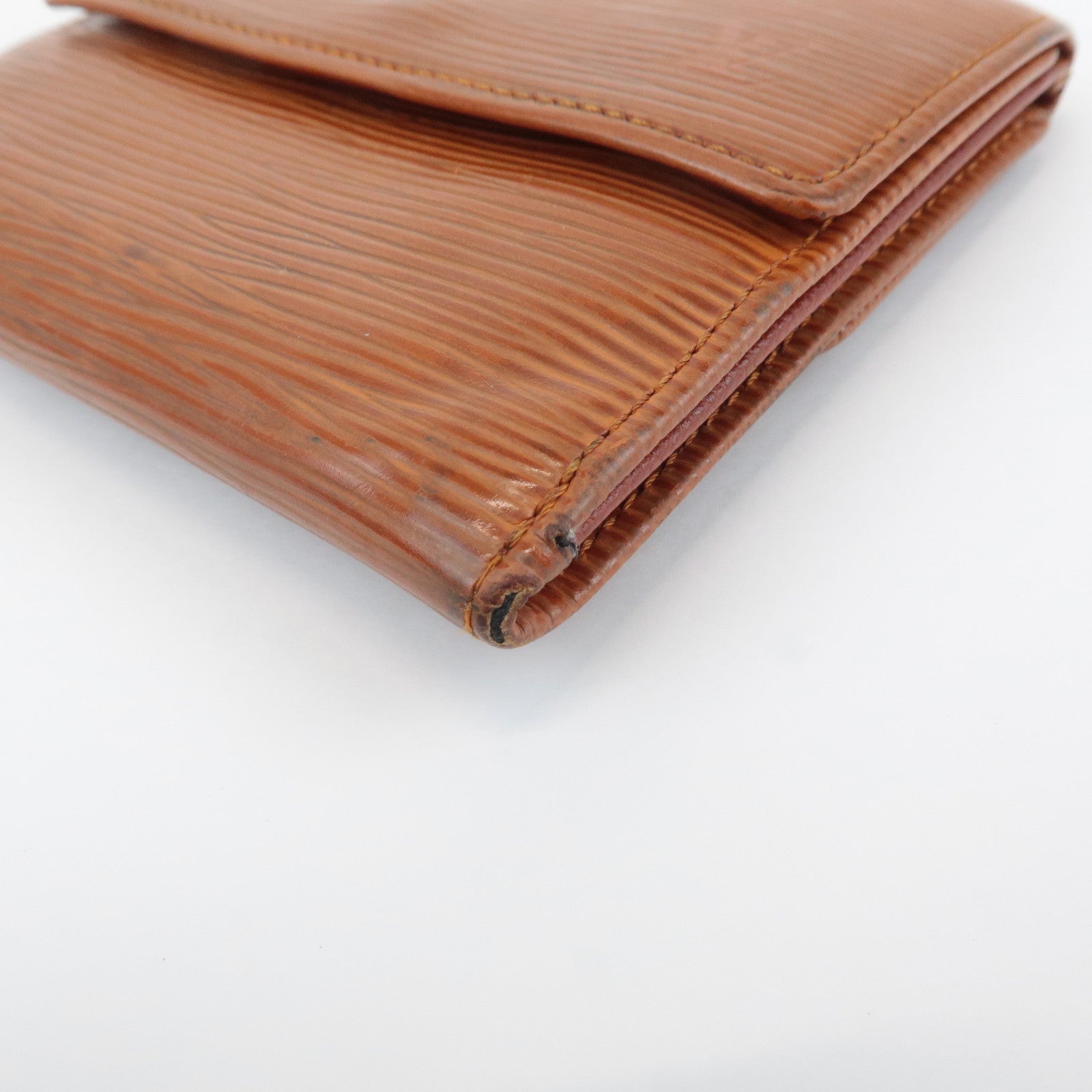 Louis Vuitton Set of 2 Epi Wallet Noir Kenya Brown M63642 M63483 Used