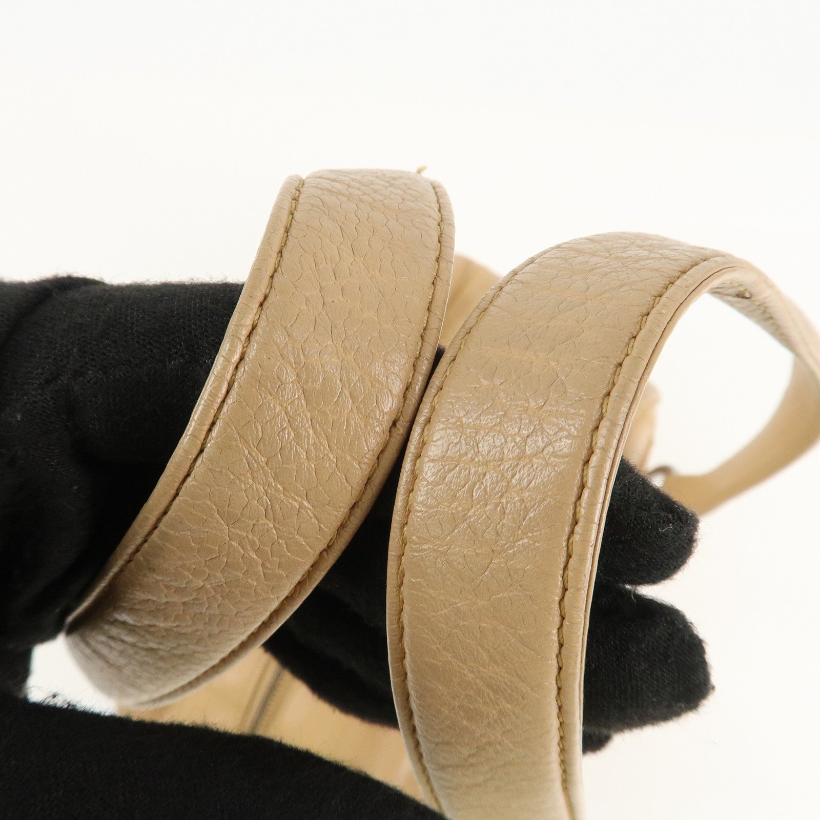 CHANEL Chocolate Bar Caviar Skin Mini Boston Bag Shoulder Bag Used