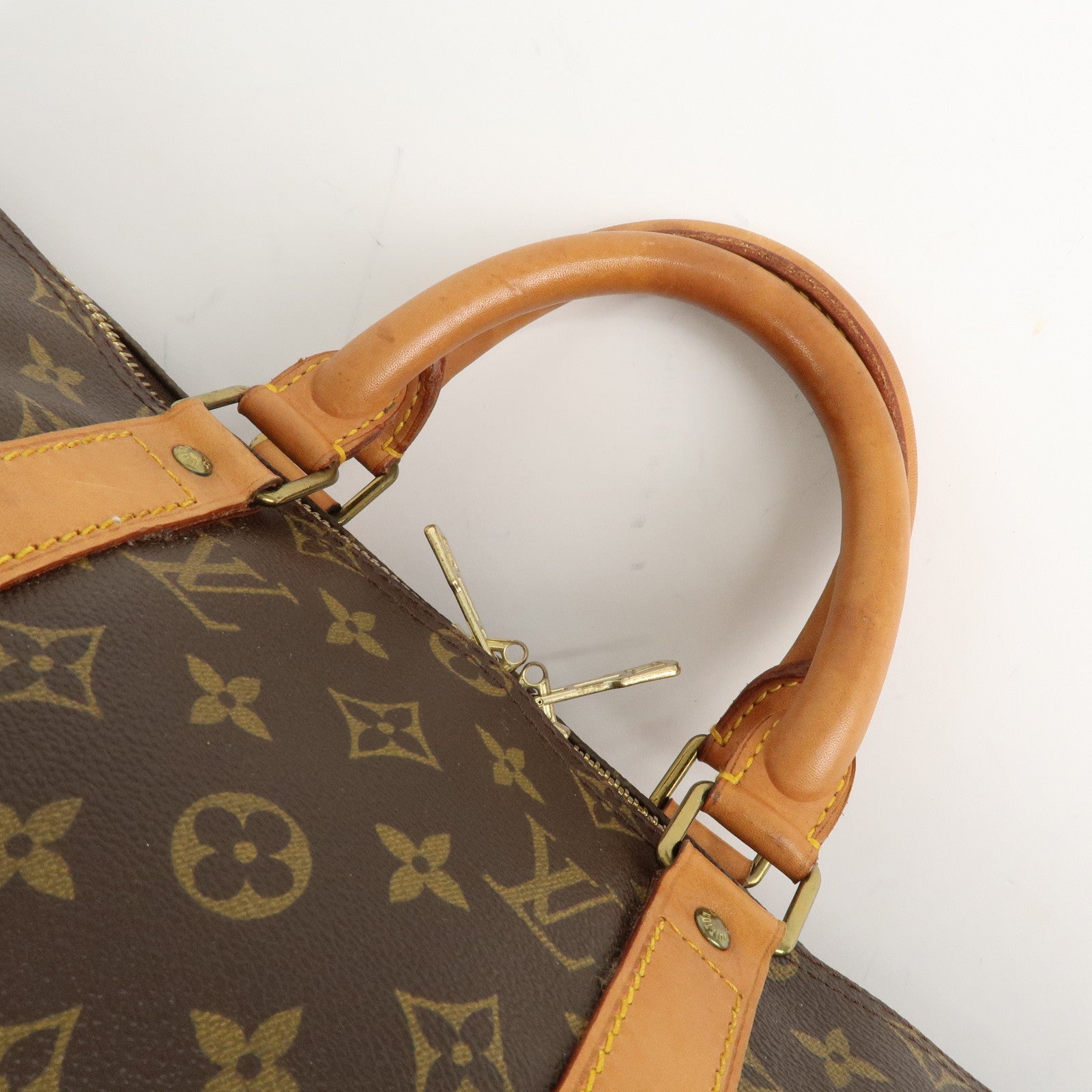 Louis Vuitton Monogram Keep All 50 Boston Bag Brown M41426 Used