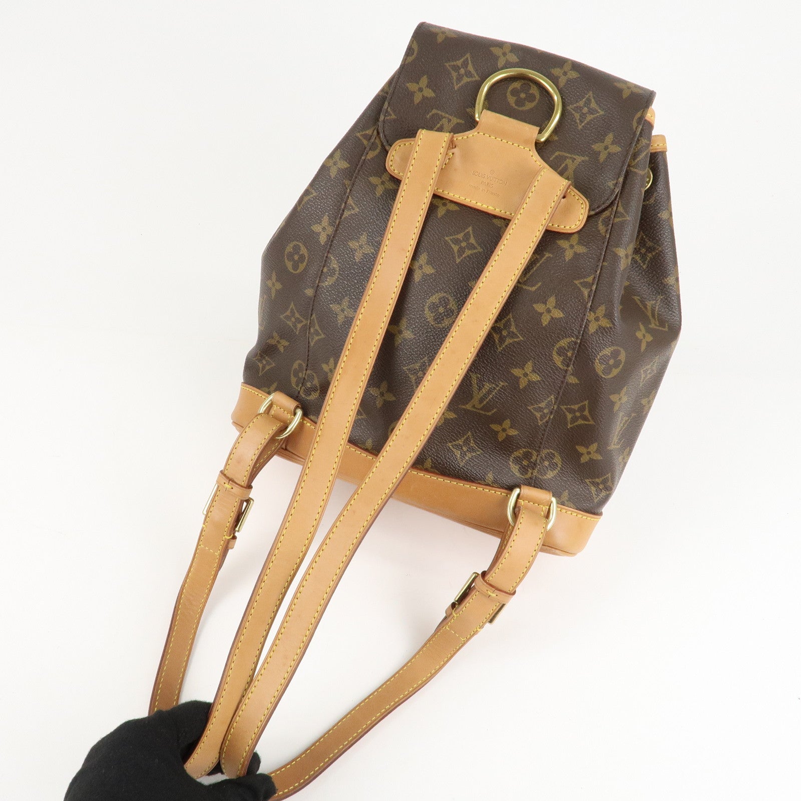 Louis Vuitton Monogram Montsouris MM Back Pack Bag M51136 Used