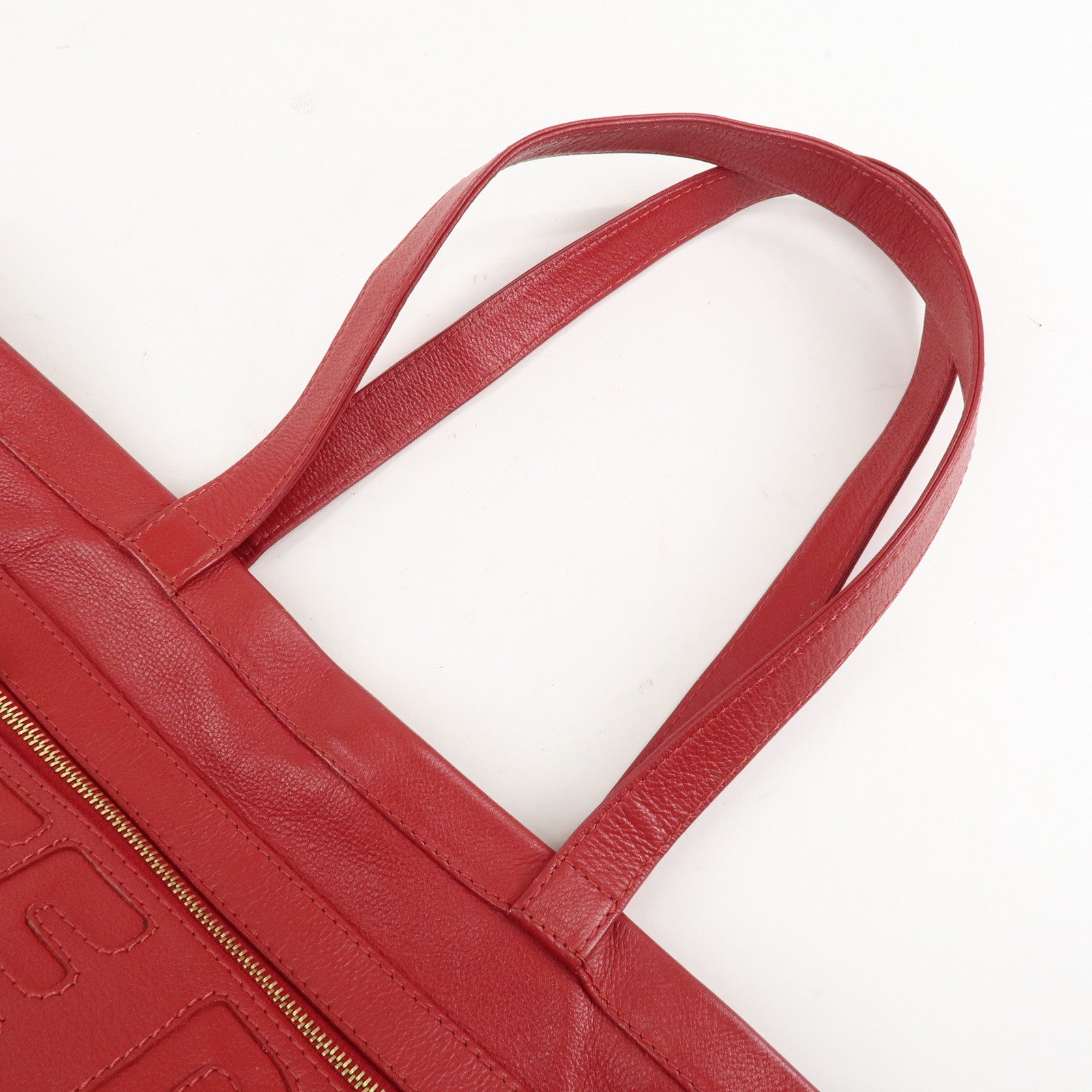 Chloe See By Chloe Leather Tote Bag Shoulder Bag Red Used