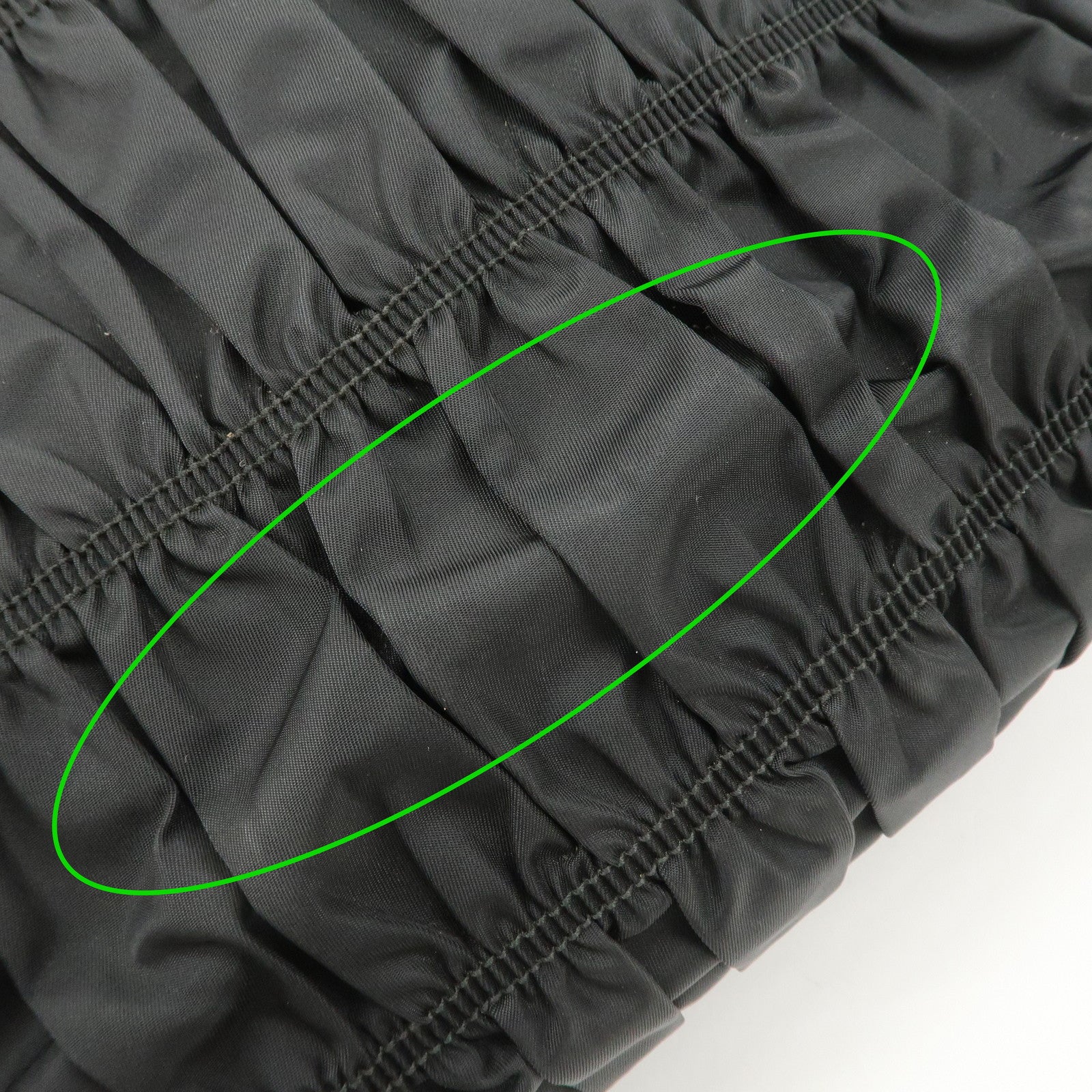 PRADA Logo Nylon Leather Gathered Shoulder Bag BN1616 Used