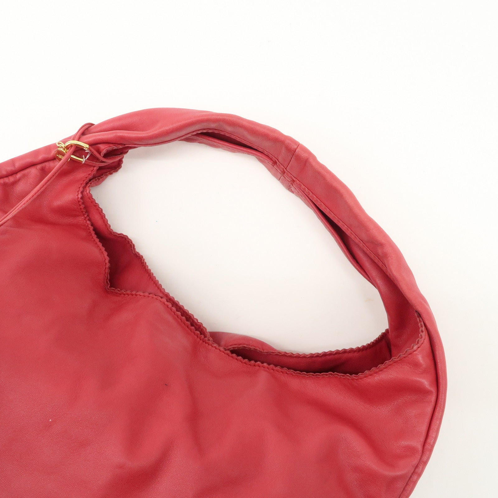 LOEWE Anagram Nappa Leather Viento One Shoulder Bag Pink Used