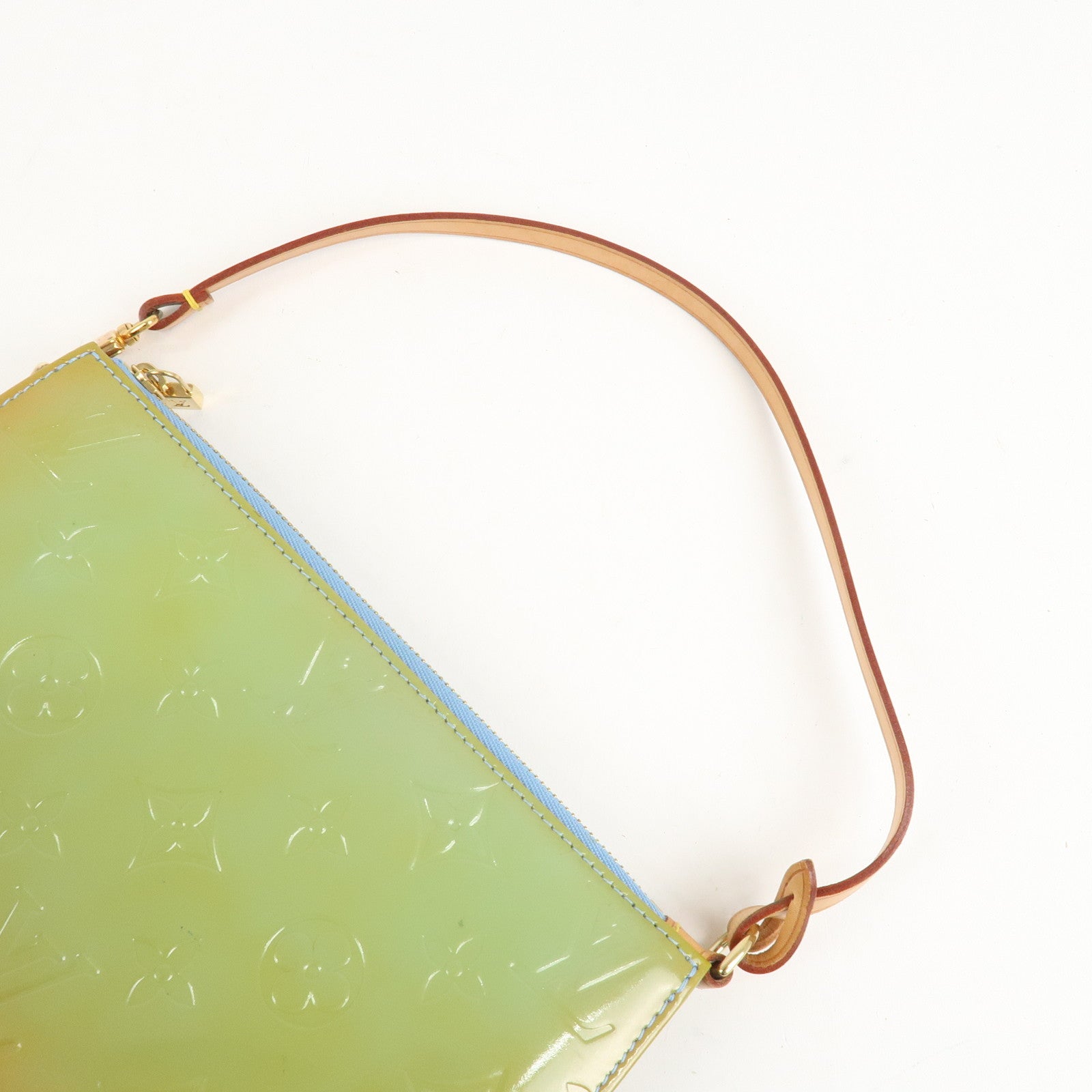 Louis Vuitton Monogram Vernis Lexington Hand Bag Baby Blue M91011 Used