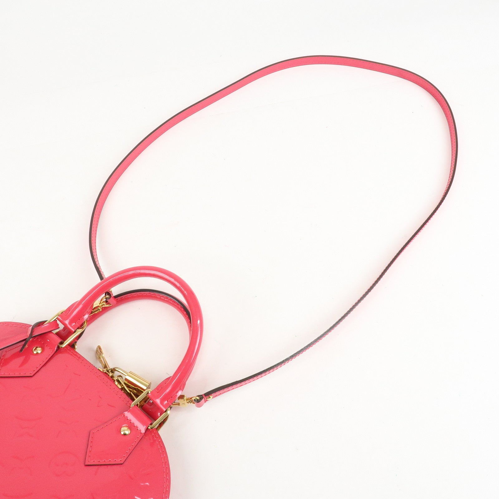 Louis Vuitton Monogram Vernis Alma BB 2Way Bag Rose Indien M91771 Used