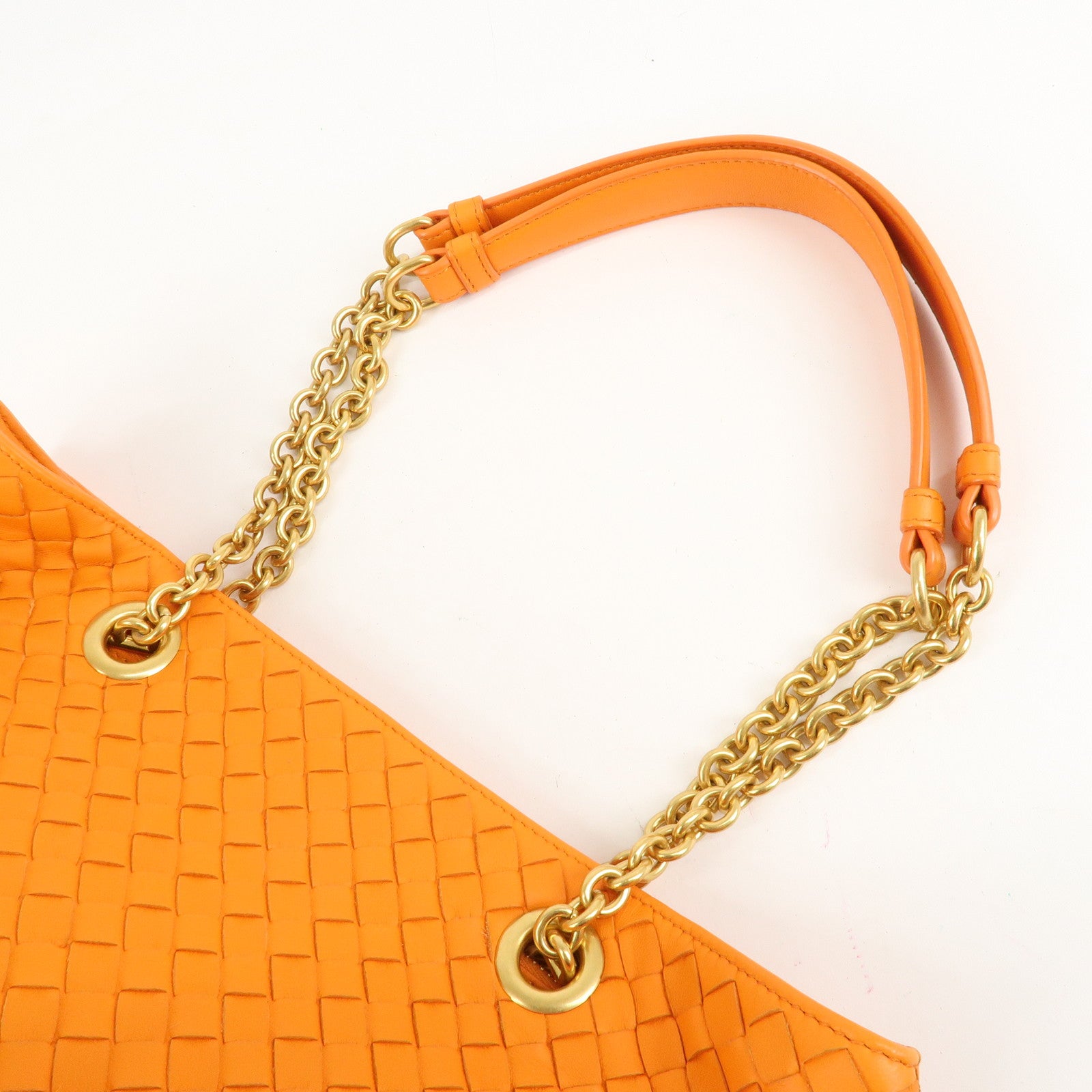 BOTTEGA VENTA Intrecciato Leather Shoulder Bag Hand Bag 428052 Used