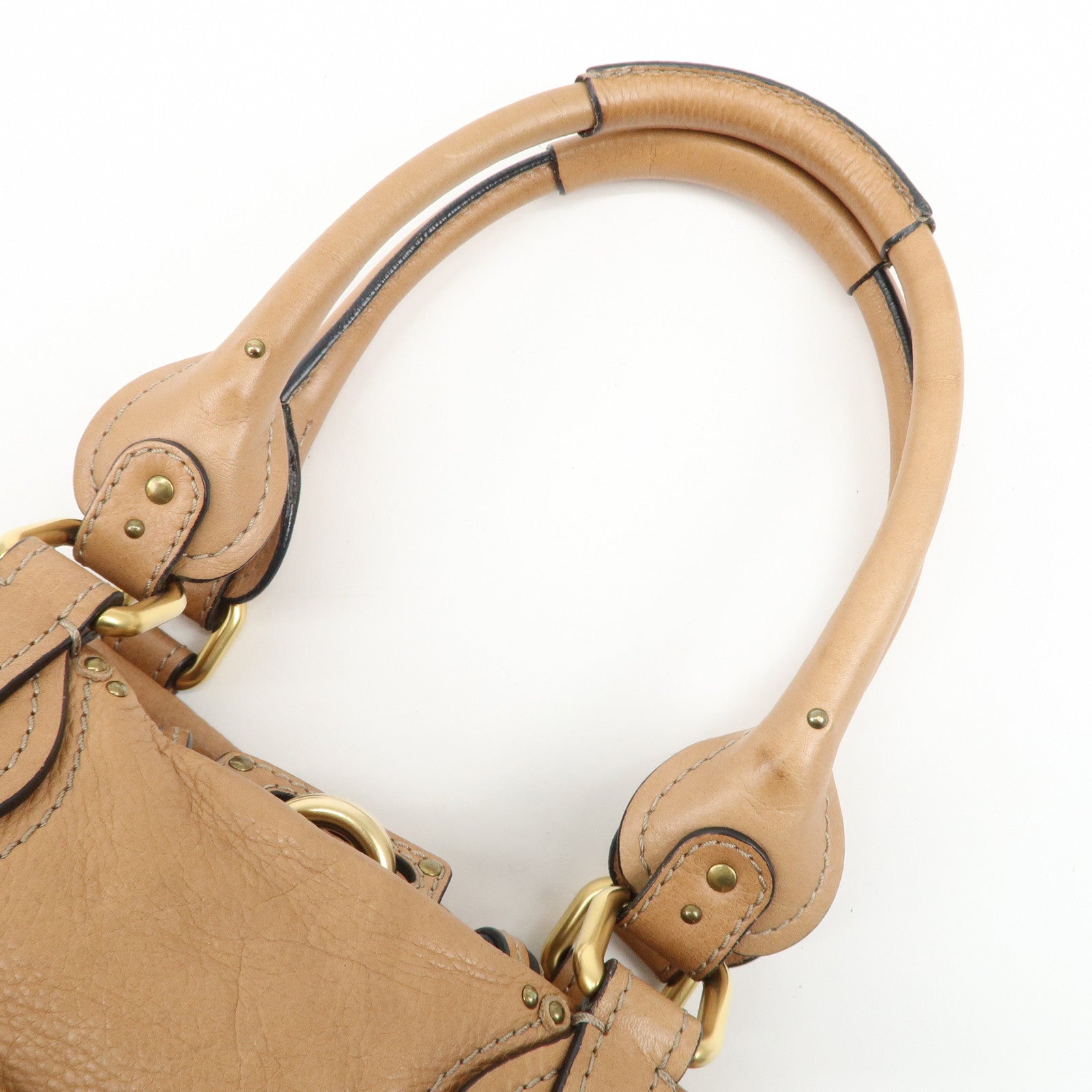 Chloe Paddington Leather Shoulder Bag Hand Bag Brown Used