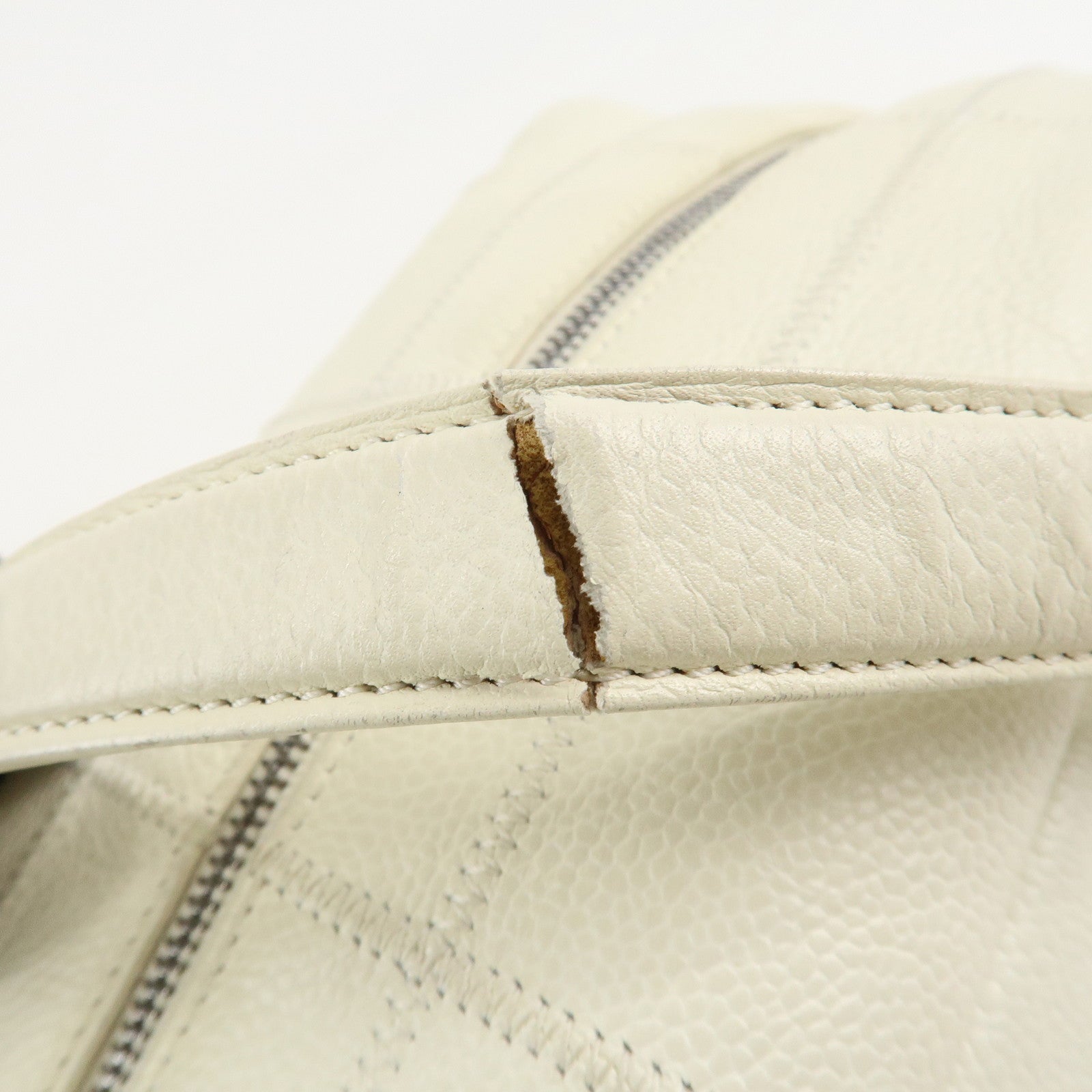 CHANEL Chocolate Bar Caviar Skin Mini Boston Bag Black A26135 Used