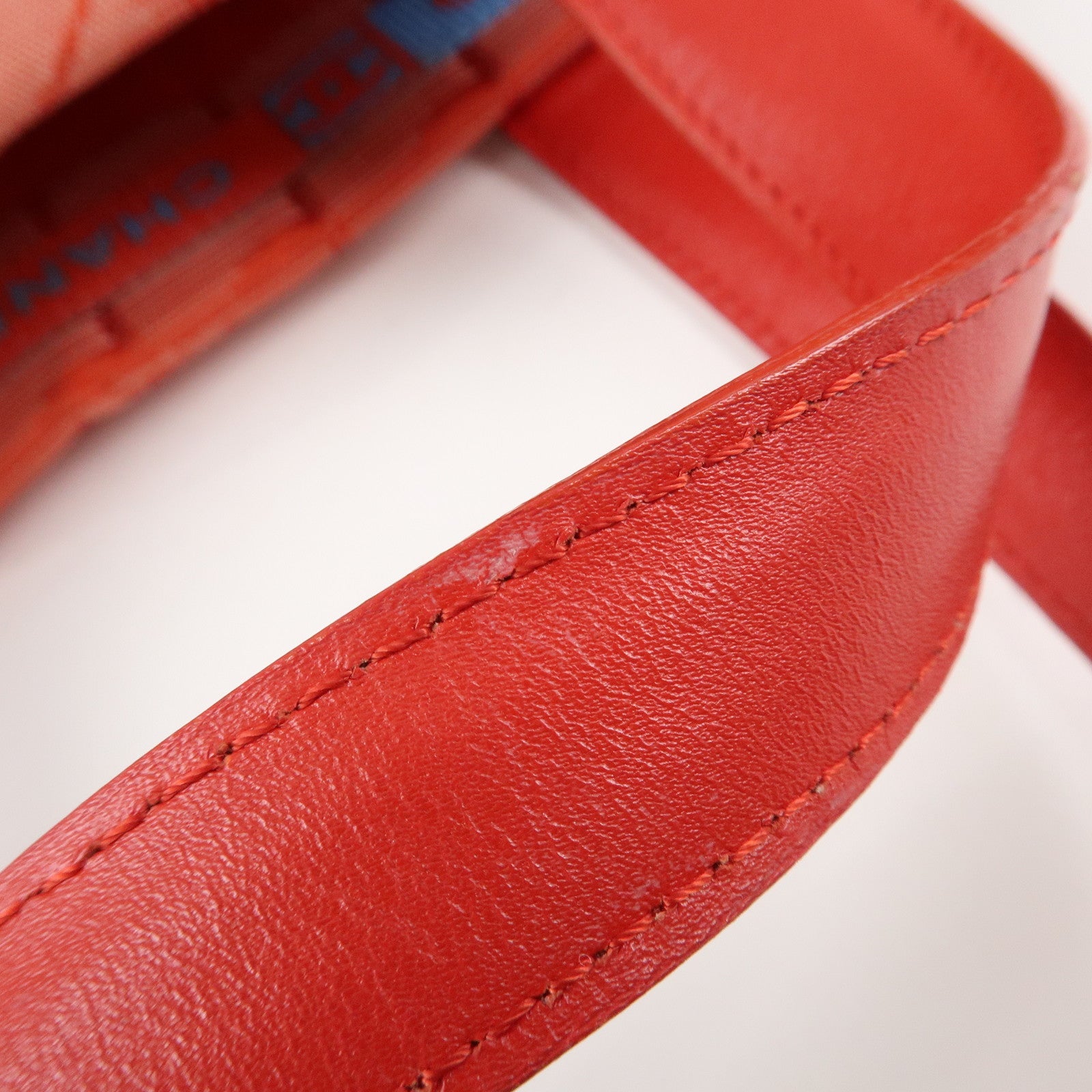 CHANEL New Travel Line Nylon Jacquard Leather Tote Bag Red A15991 Used