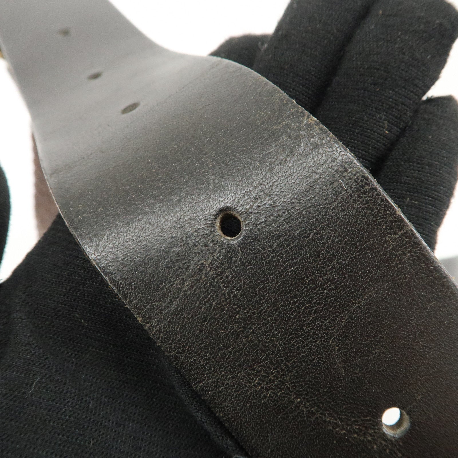 BOTTEGA VENETA Intrecciato Leather Shoulder Bag Dark Brown BlackUsed F/S Used