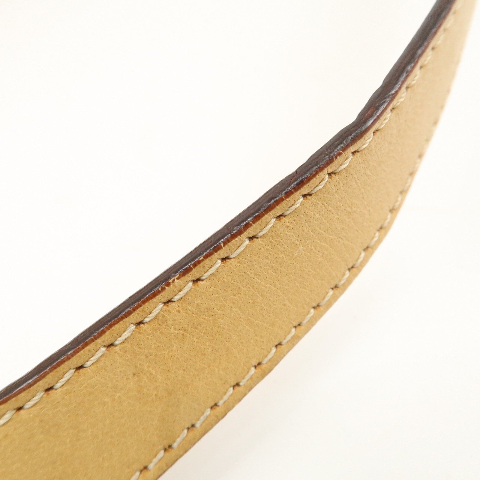 Christian Dior Trotter Canvas Leather Shoulder Bag Beige Used