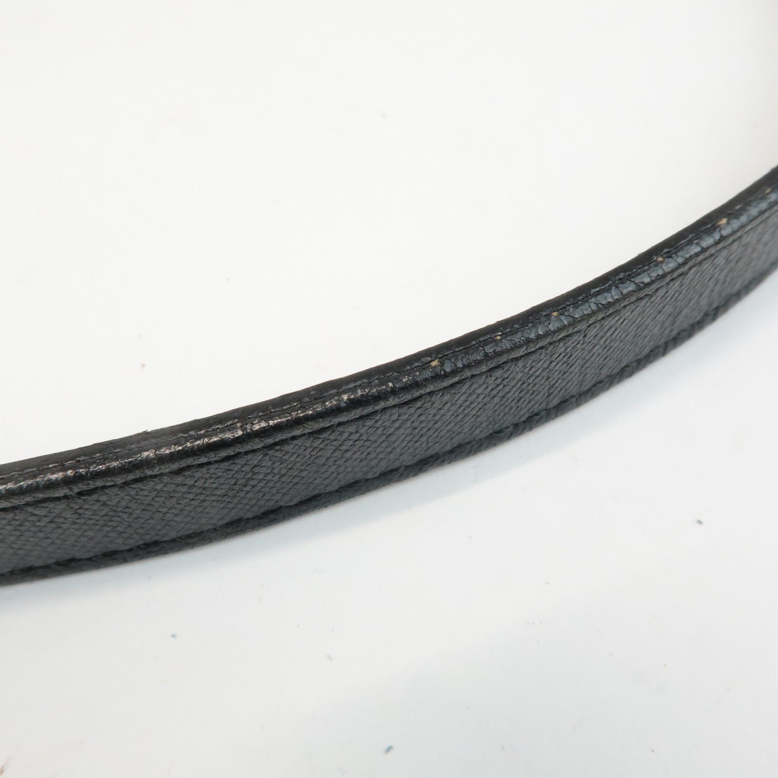 BURBERRY Leather Shoulder Bag Hand Bag Black Silver Hardware Used