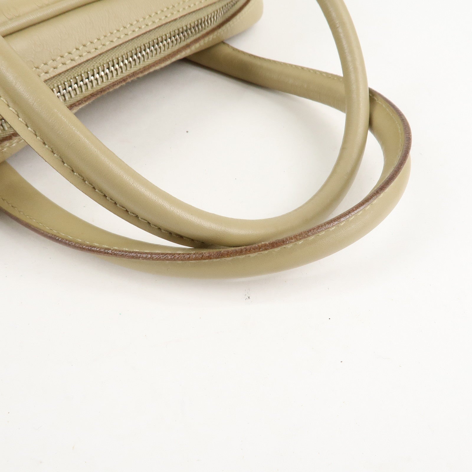 GUCCI Micro Guccissima Leather Hand Bag Beige 000.0852.2123 Used