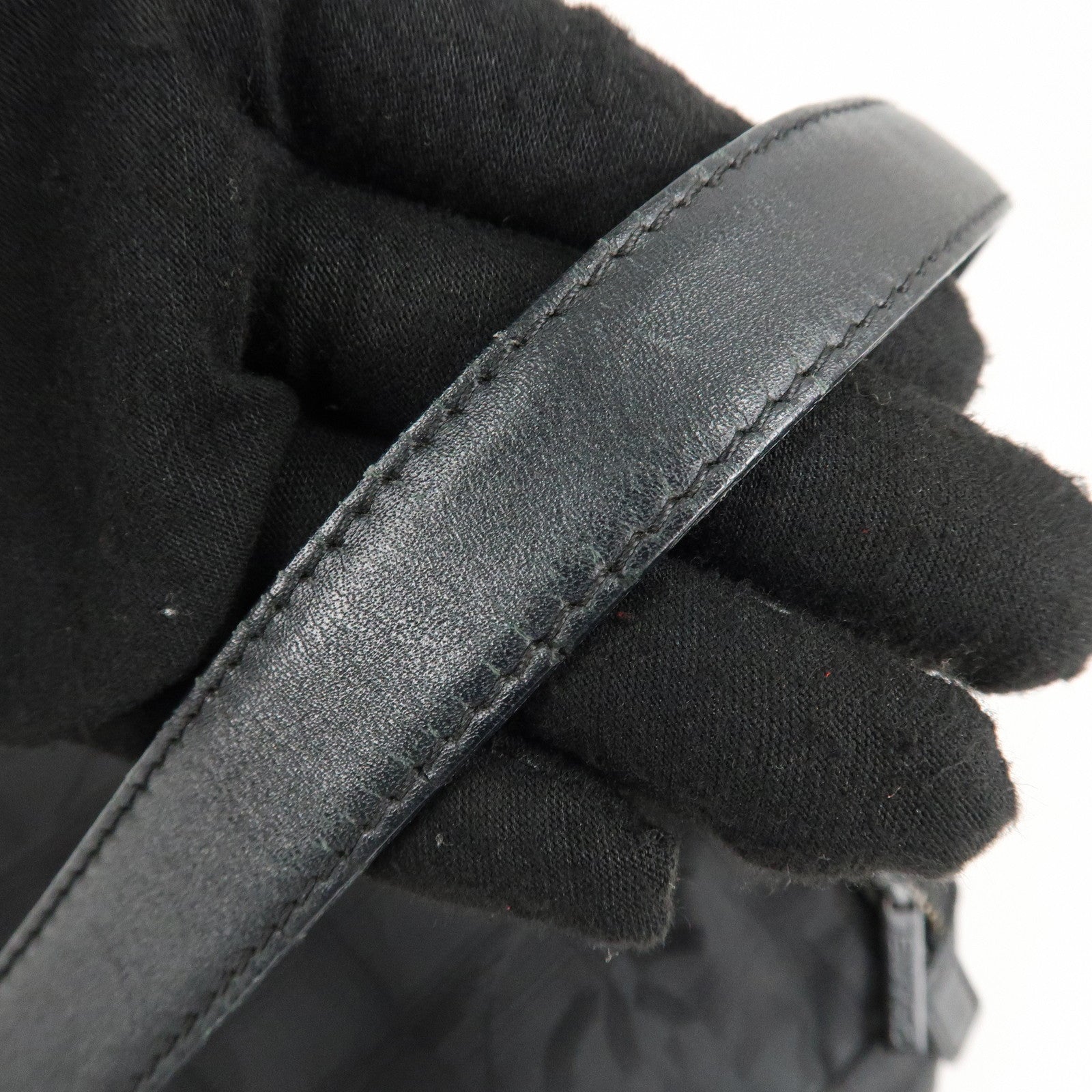 CHANEL New Travel Line Nylon Jacquard Leather Vanity Bag A15829 Used