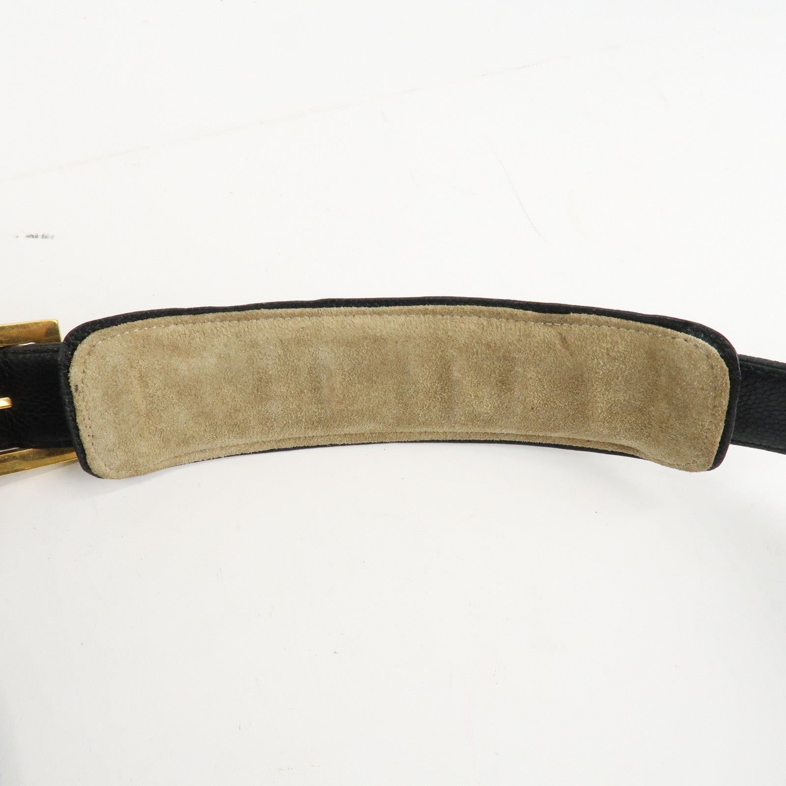 CHANEL Caviar Skin Large COCO 2Way Boston Bag Black Used