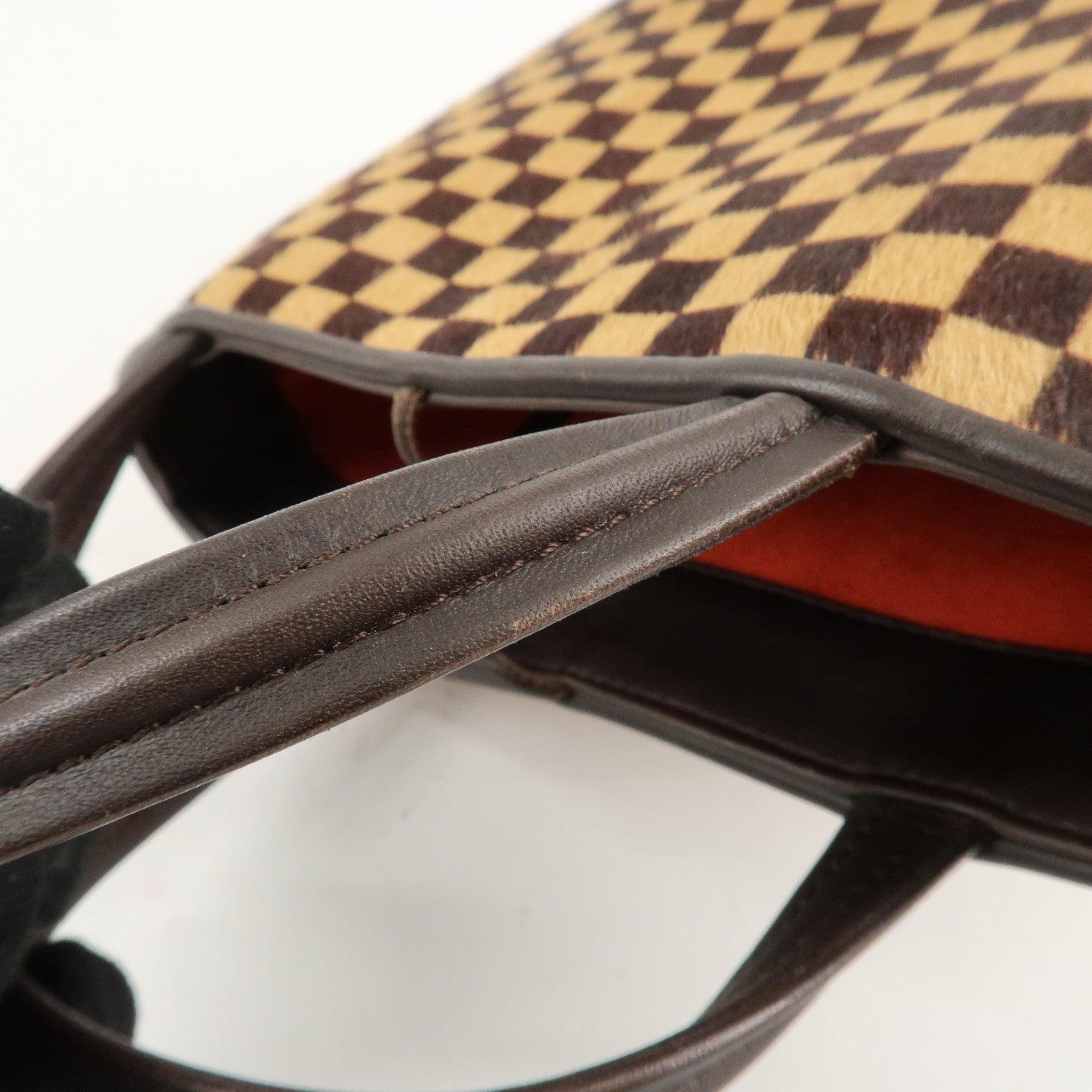 Louis Vuitton Damier Sauvage Impala Hand Bag Beige Brown M92133 Used