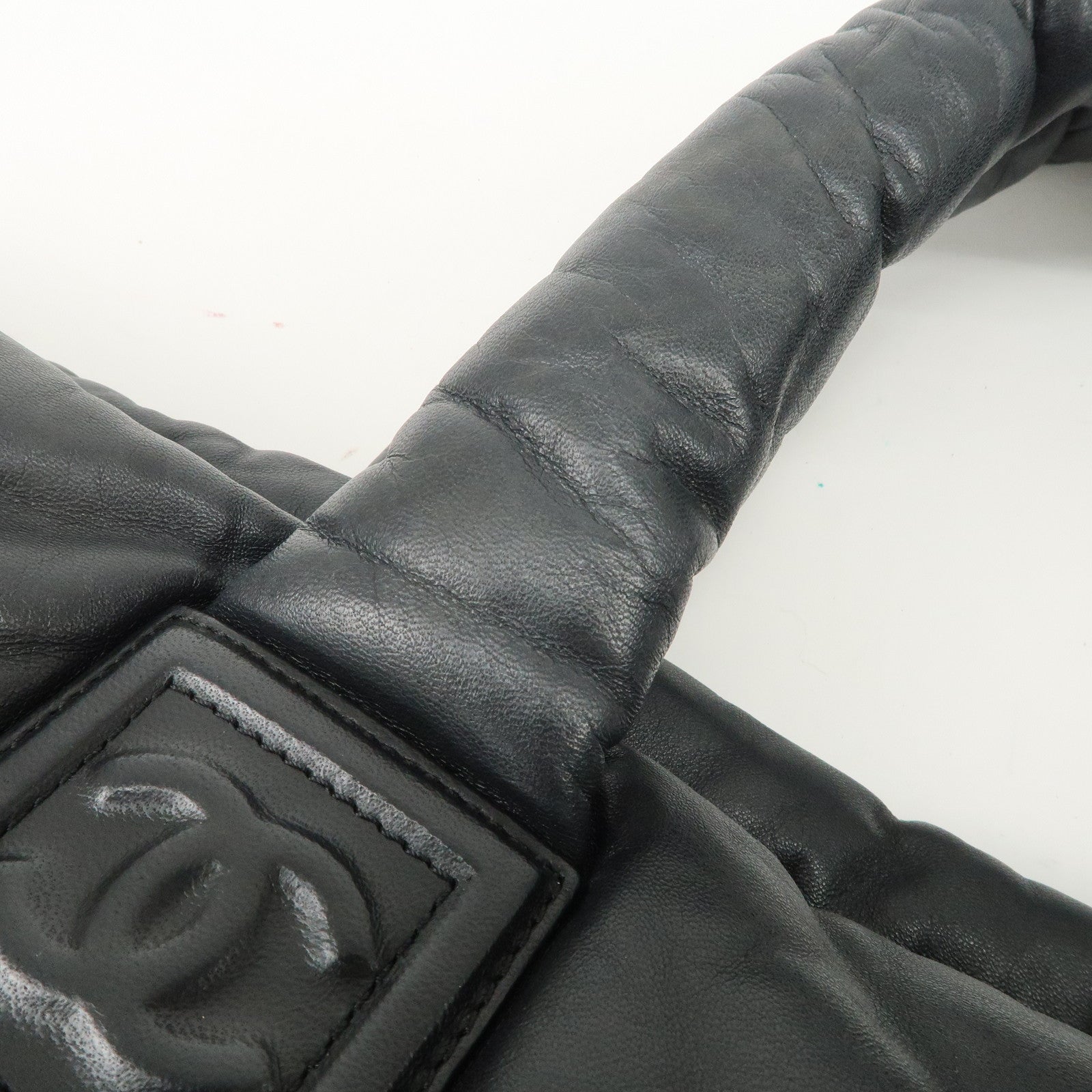 CHANEL COCO Cocoon Lamb Skin Tote Bag Shoulder Bag MM Black A47107 Used