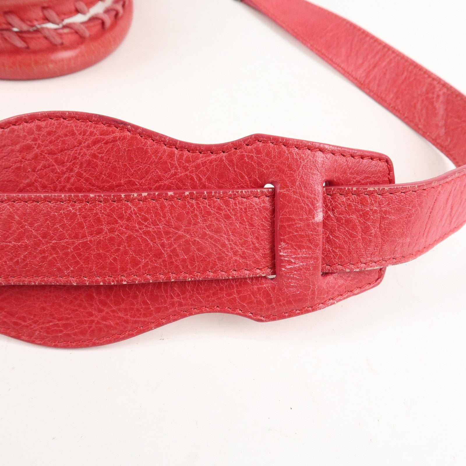 BALENCIAGA The Town Leather 2Way Hand Bag Red 240579 Used