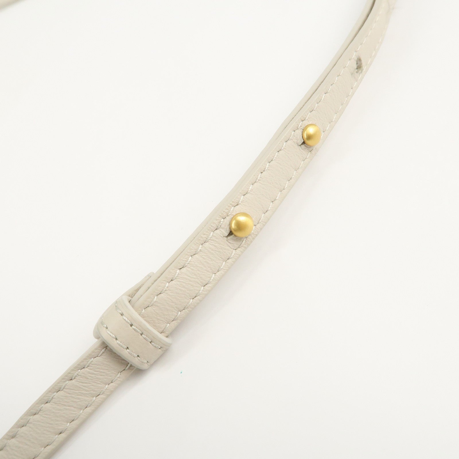 BOTTEGA VENETA Intrecciato Leather Shoulder Bag Ivory Used