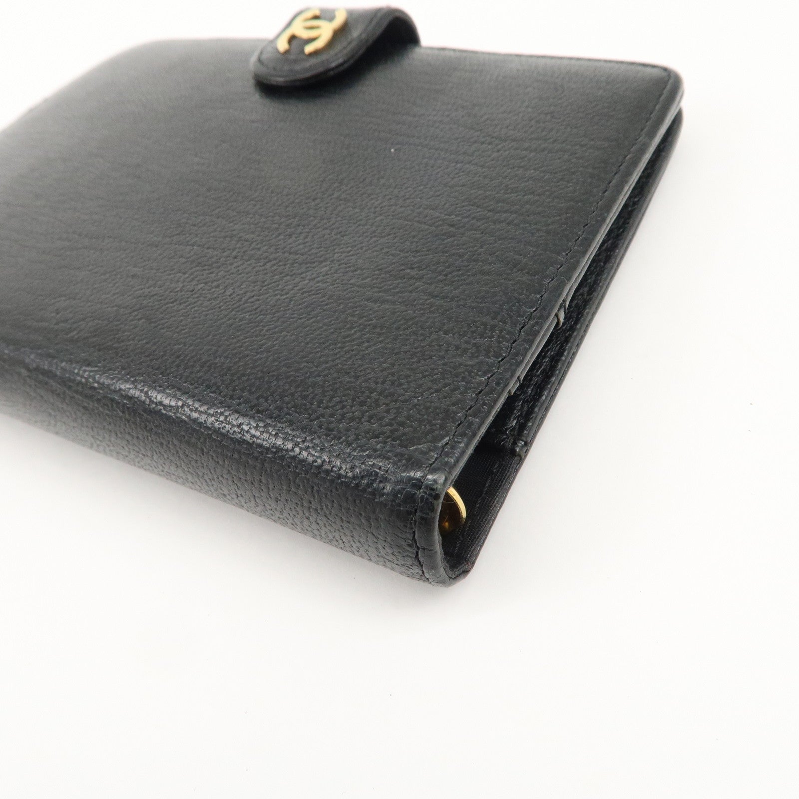 CHANEL COCO Mark Leather Agenda Cover Planner Cover Black Used