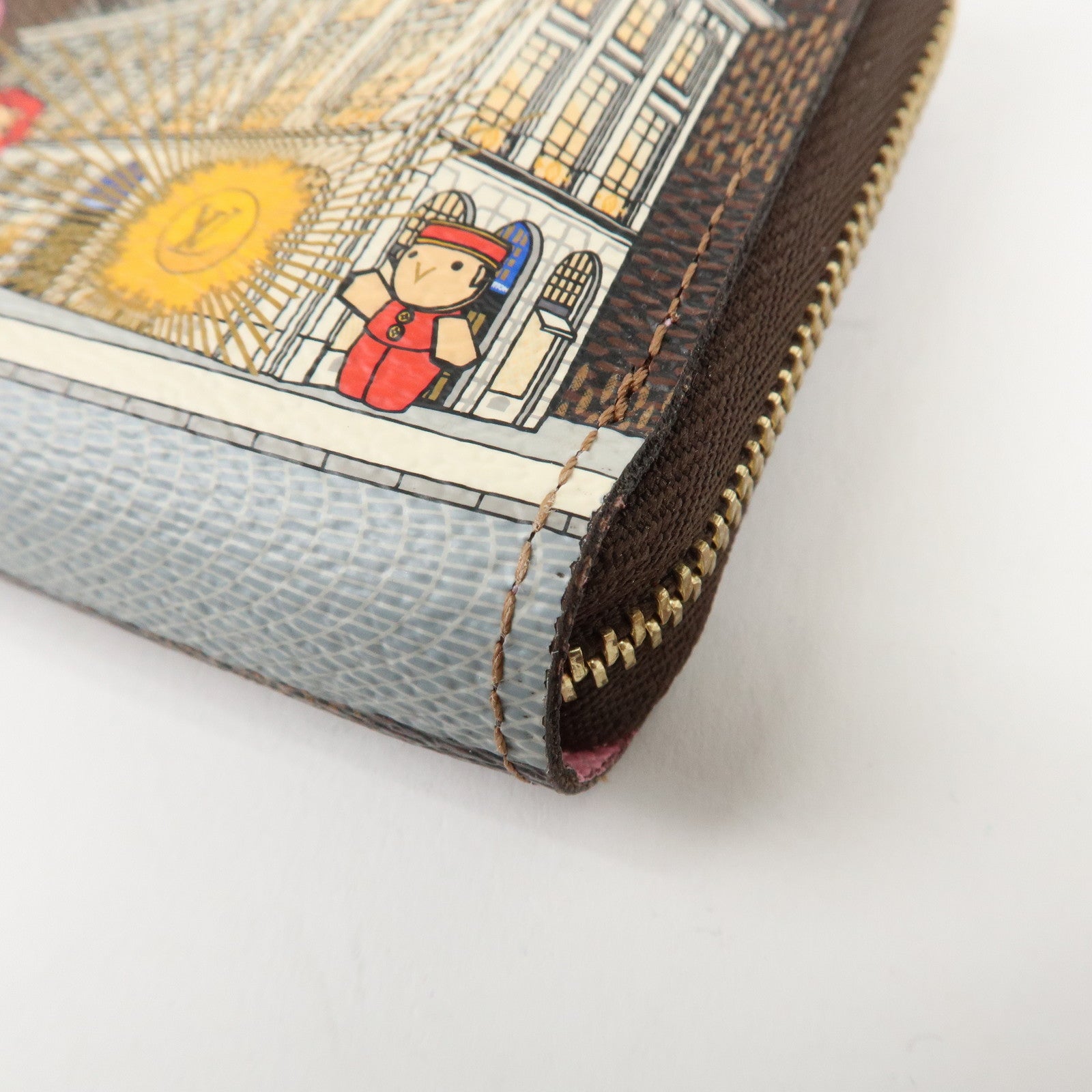 Louis Vuitton Damier Zippy Coin Purse Vivienne Brown N63552 Used